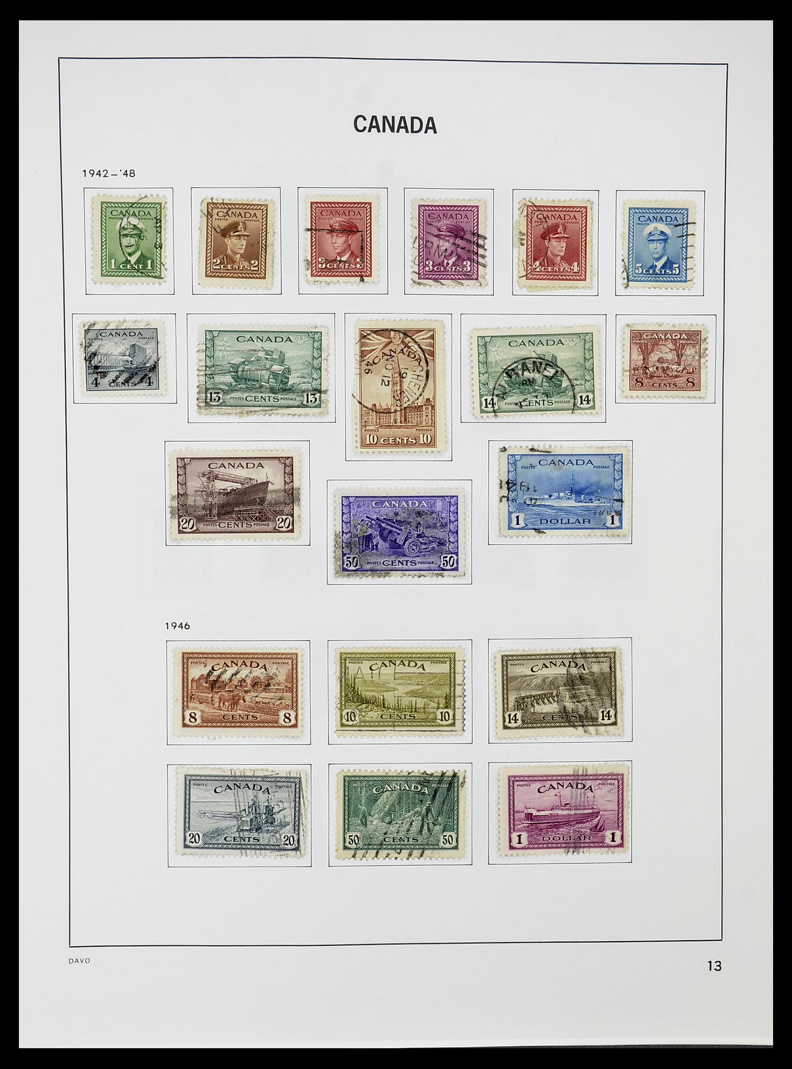 34692 016 - Postzegelverzameling 34692 Canada 1858-1989.