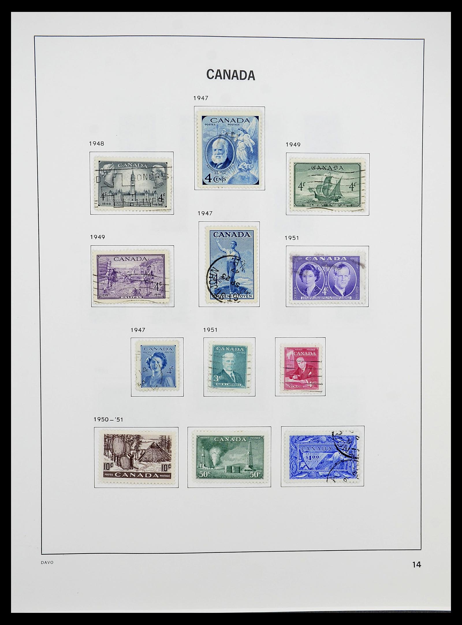 34692 018 - Postzegelverzameling 34692 Canada 1858-1989.