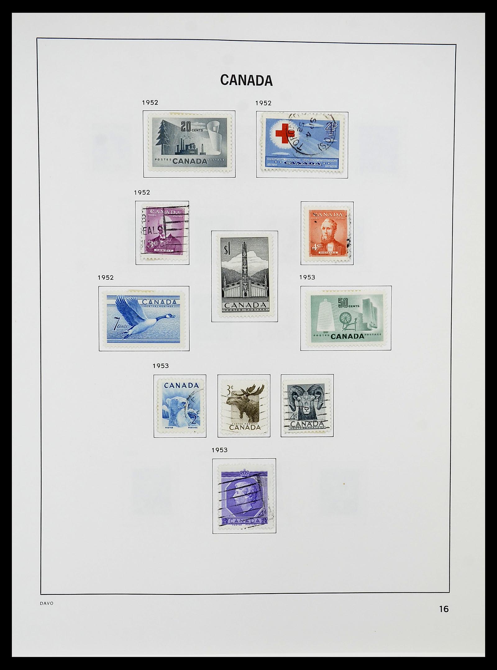 34692 021 - Postzegelverzameling 34692 Canada 1858-1989.