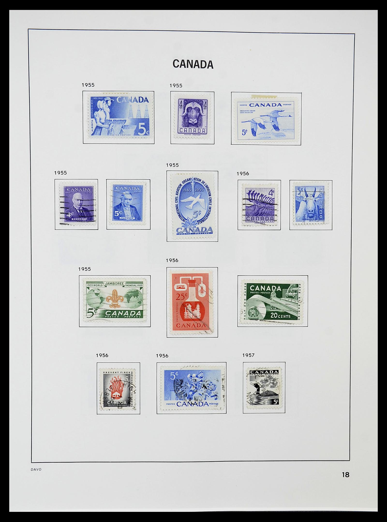 34692 024 - Postzegelverzameling 34692 Canada 1858-1989.