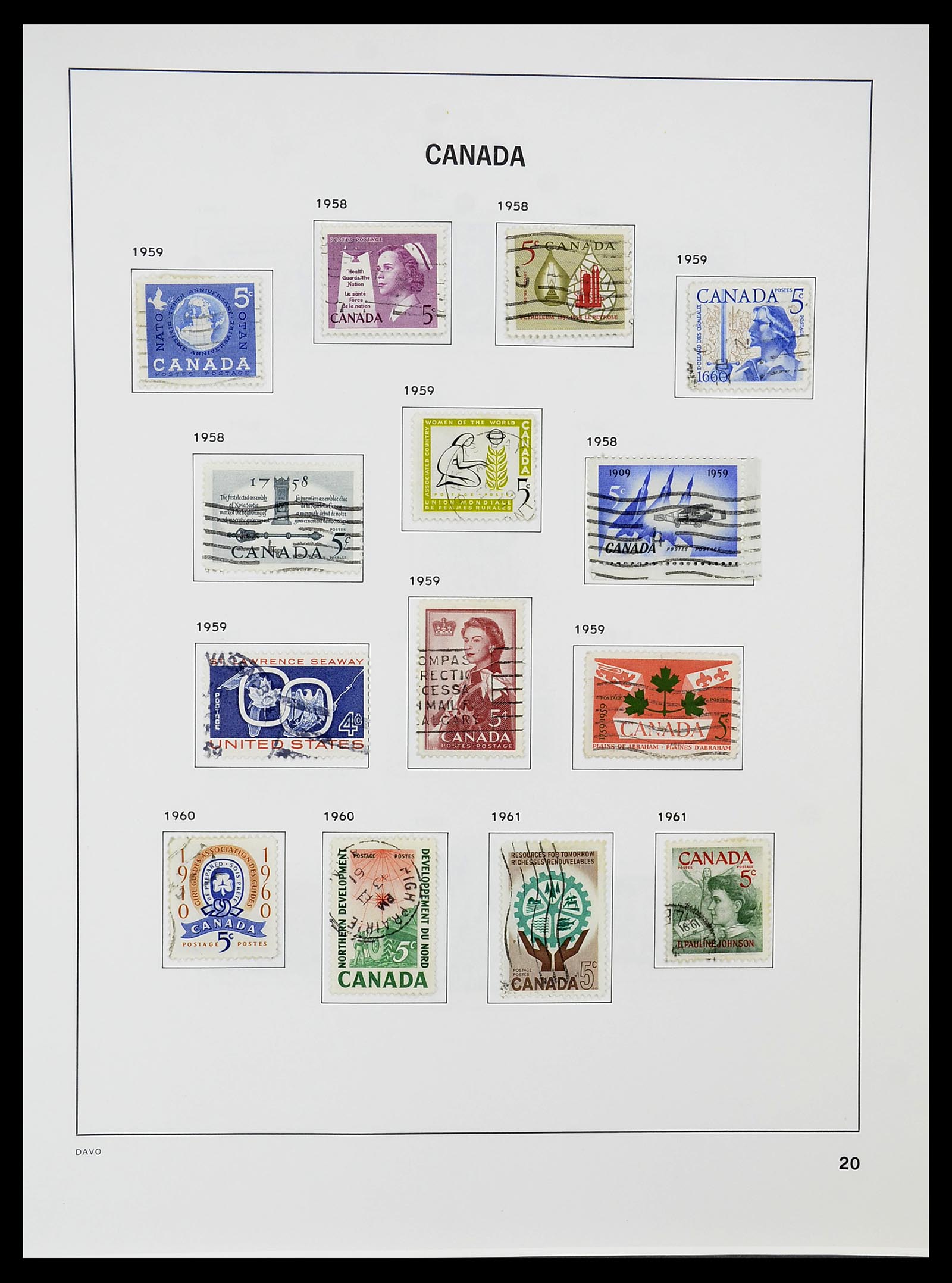 34692 026 - Postzegelverzameling 34692 Canada 1858-1989.