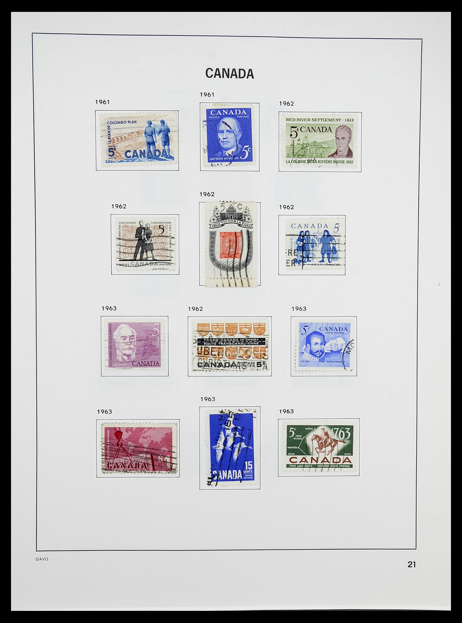 34692 027 - Postzegelverzameling 34692 Canada 1858-1989.