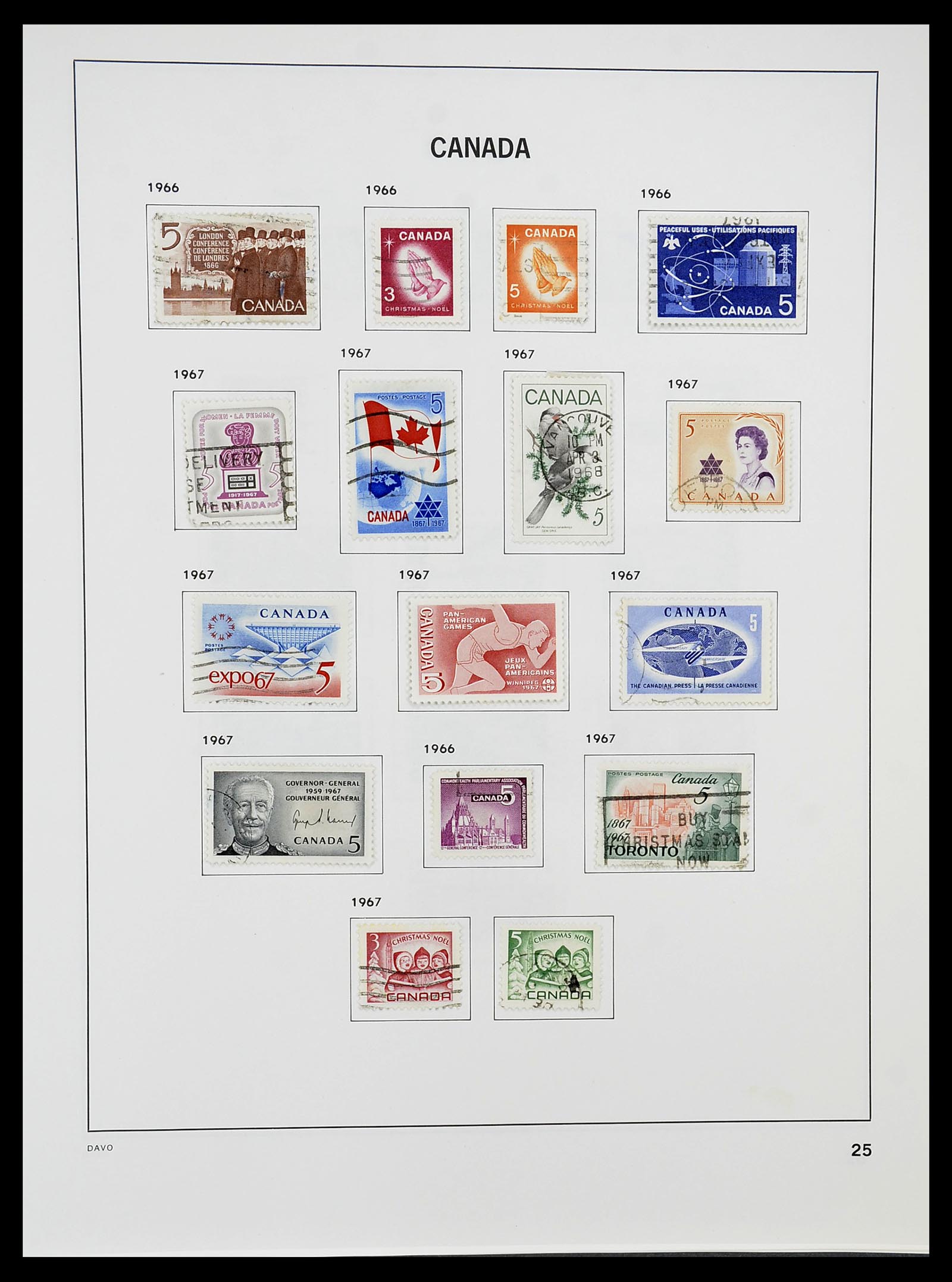 34692 031 - Postzegelverzameling 34692 Canada 1858-1989.