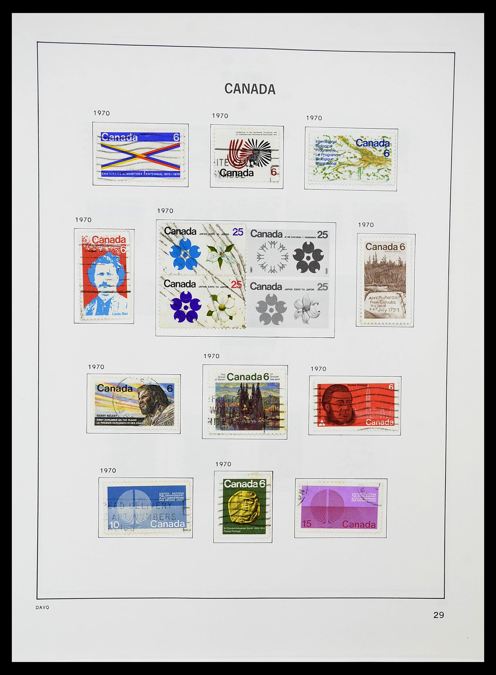 34692 036 - Postzegelverzameling 34692 Canada 1858-1989.