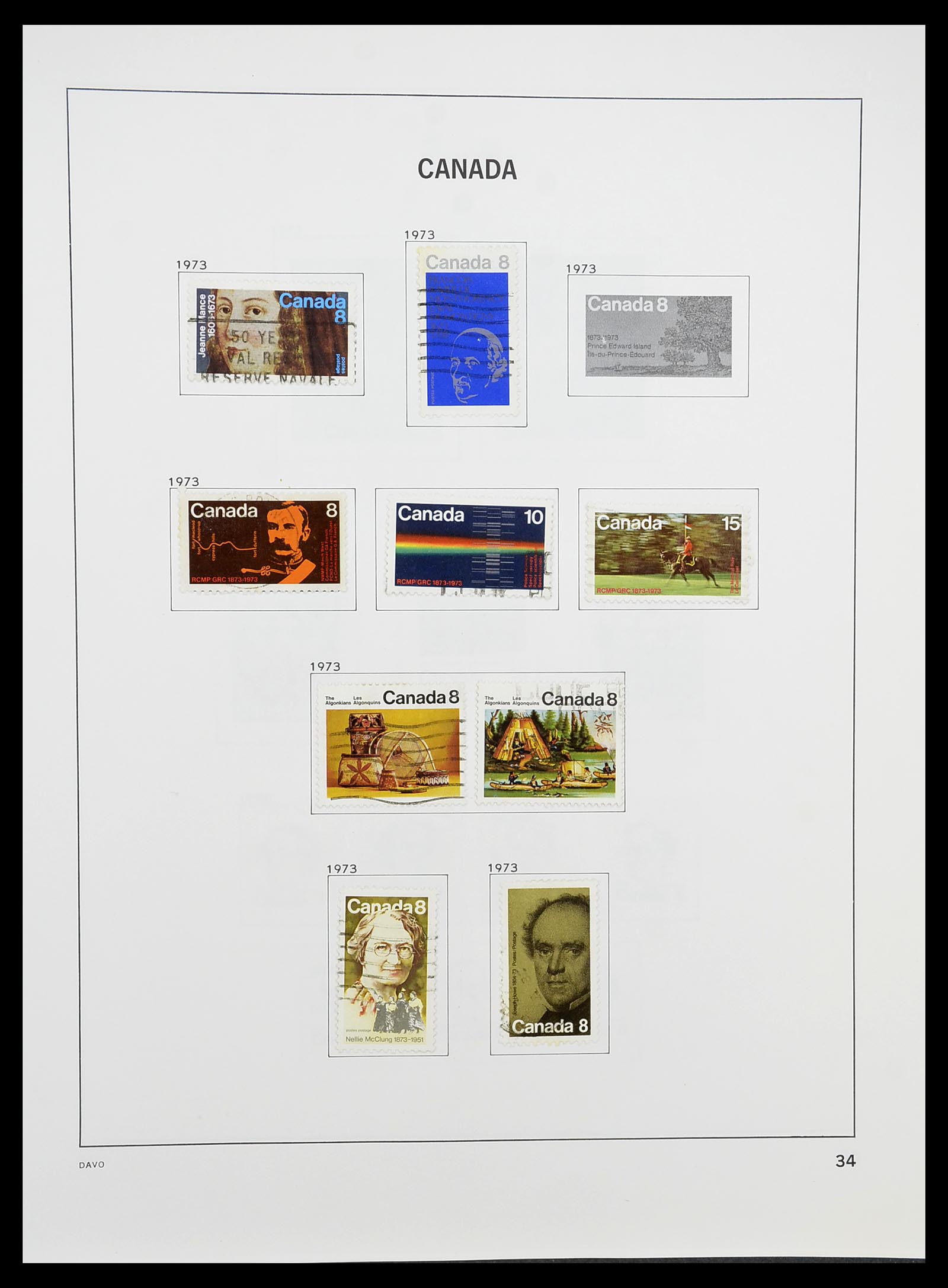 34692 041 - Postzegelverzameling 34692 Canada 1858-1989.