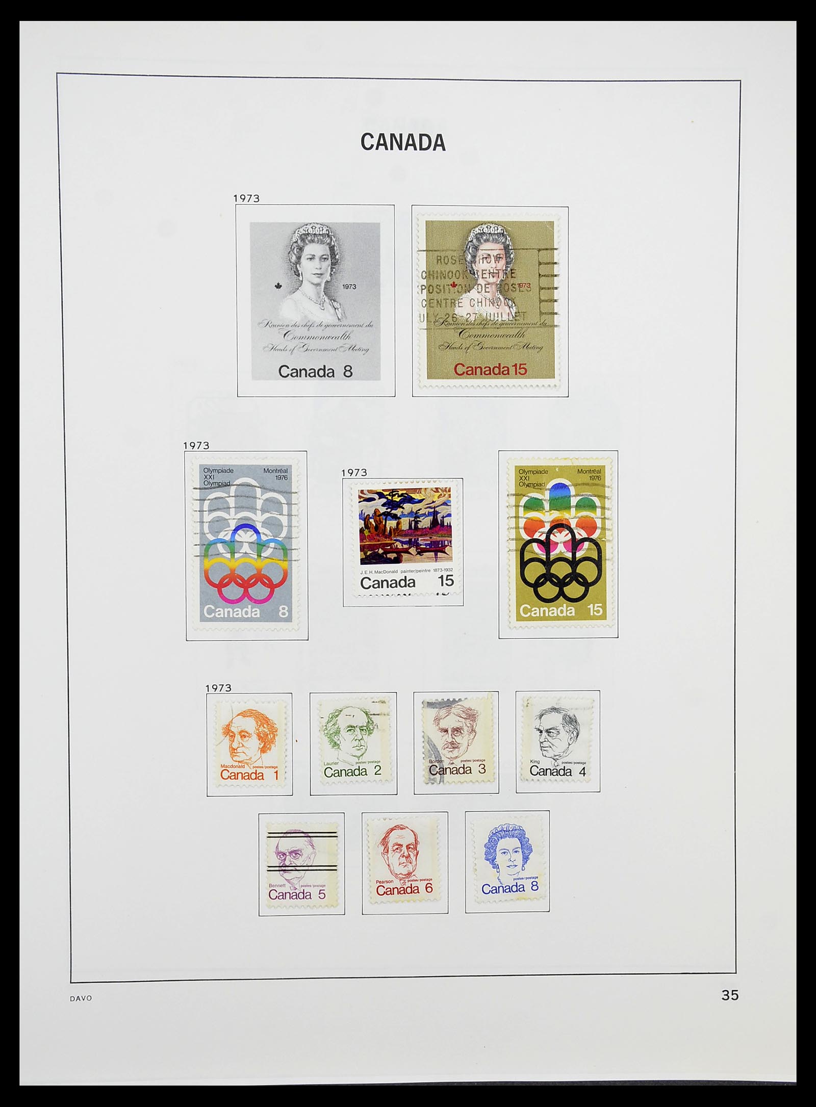 34692 042 - Postzegelverzameling 34692 Canada 1858-1989.