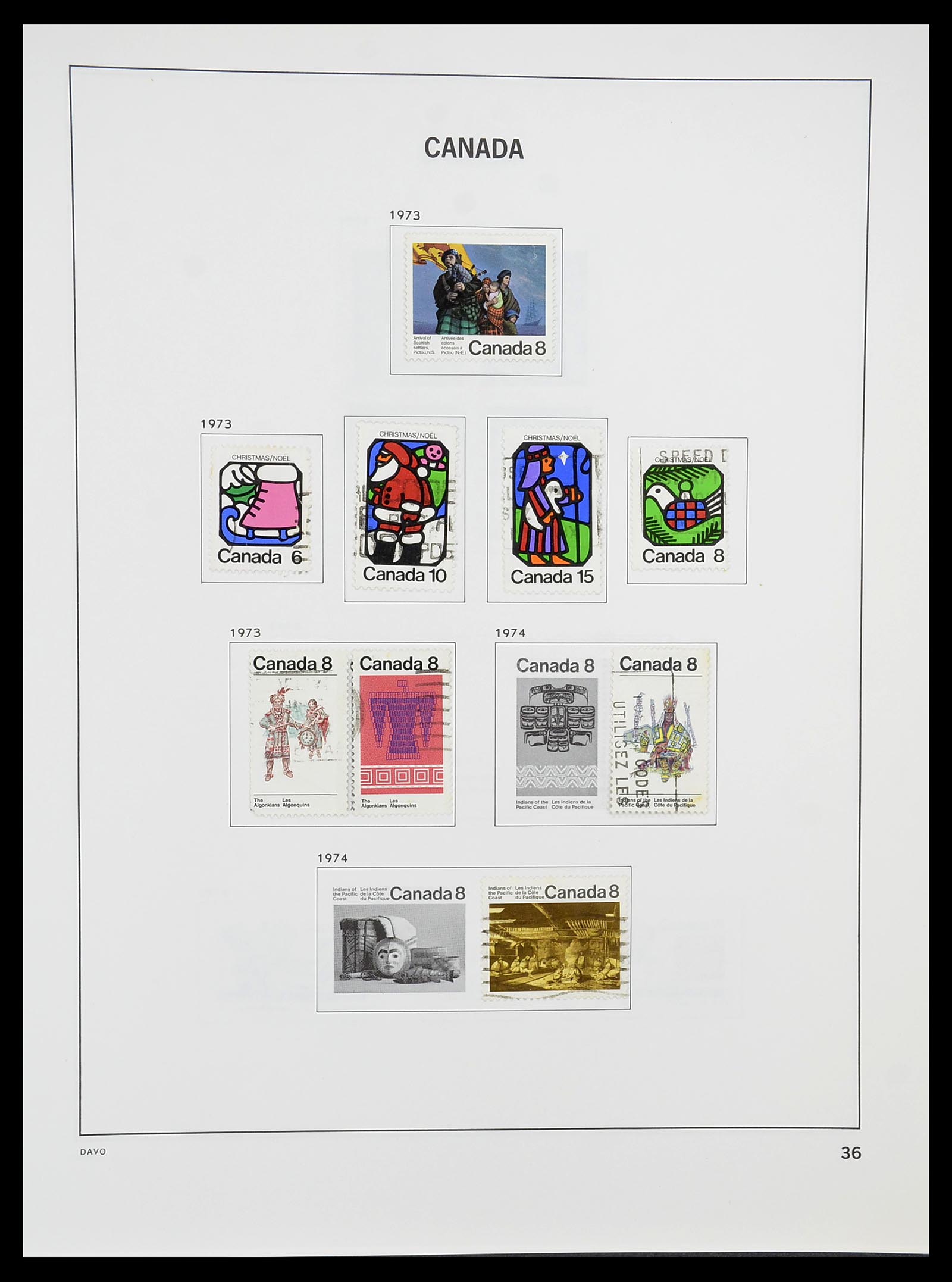 34692 043 - Postzegelverzameling 34692 Canada 1858-1989.