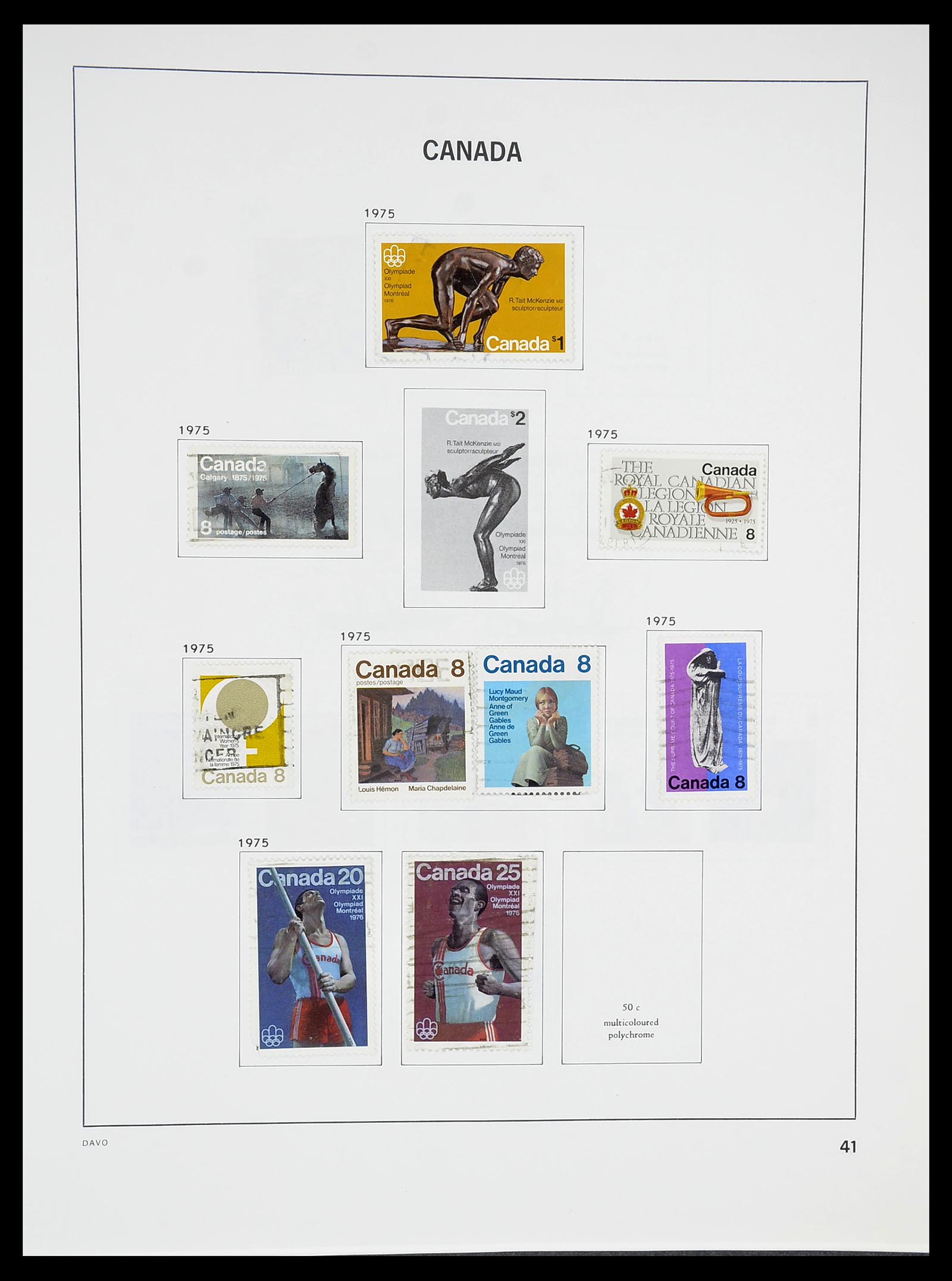 34692 048 - Postzegelverzameling 34692 Canada 1858-1989.