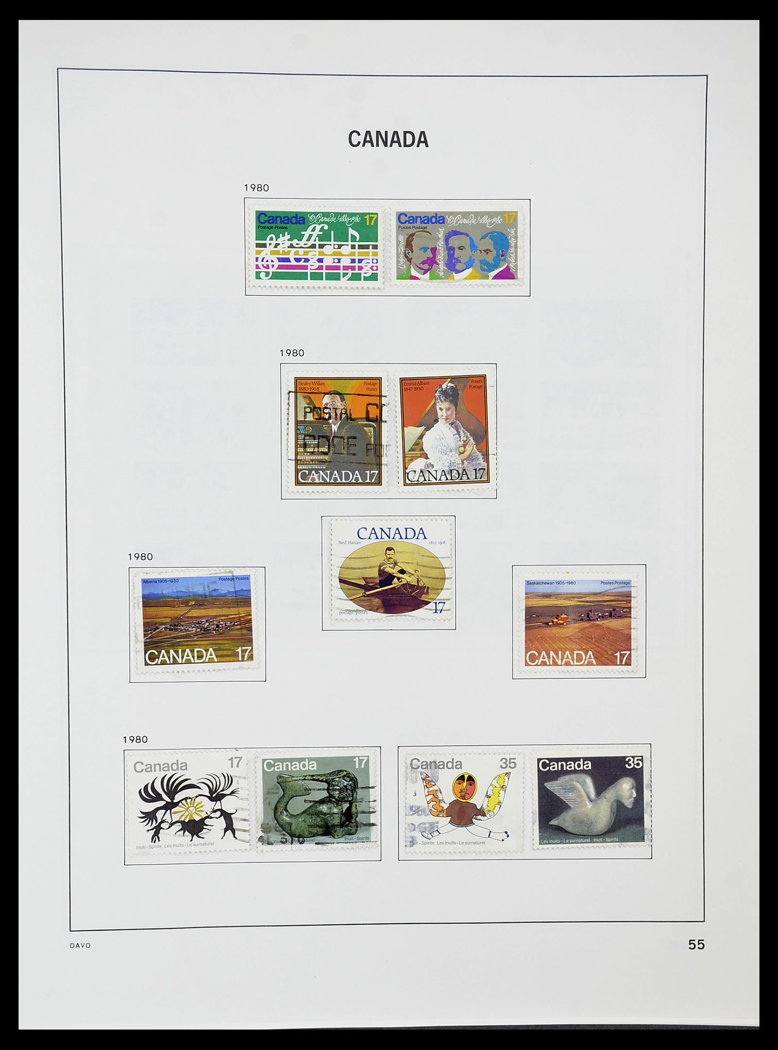 34692 062 - Postzegelverzameling 34692 Canada 1858-1989.