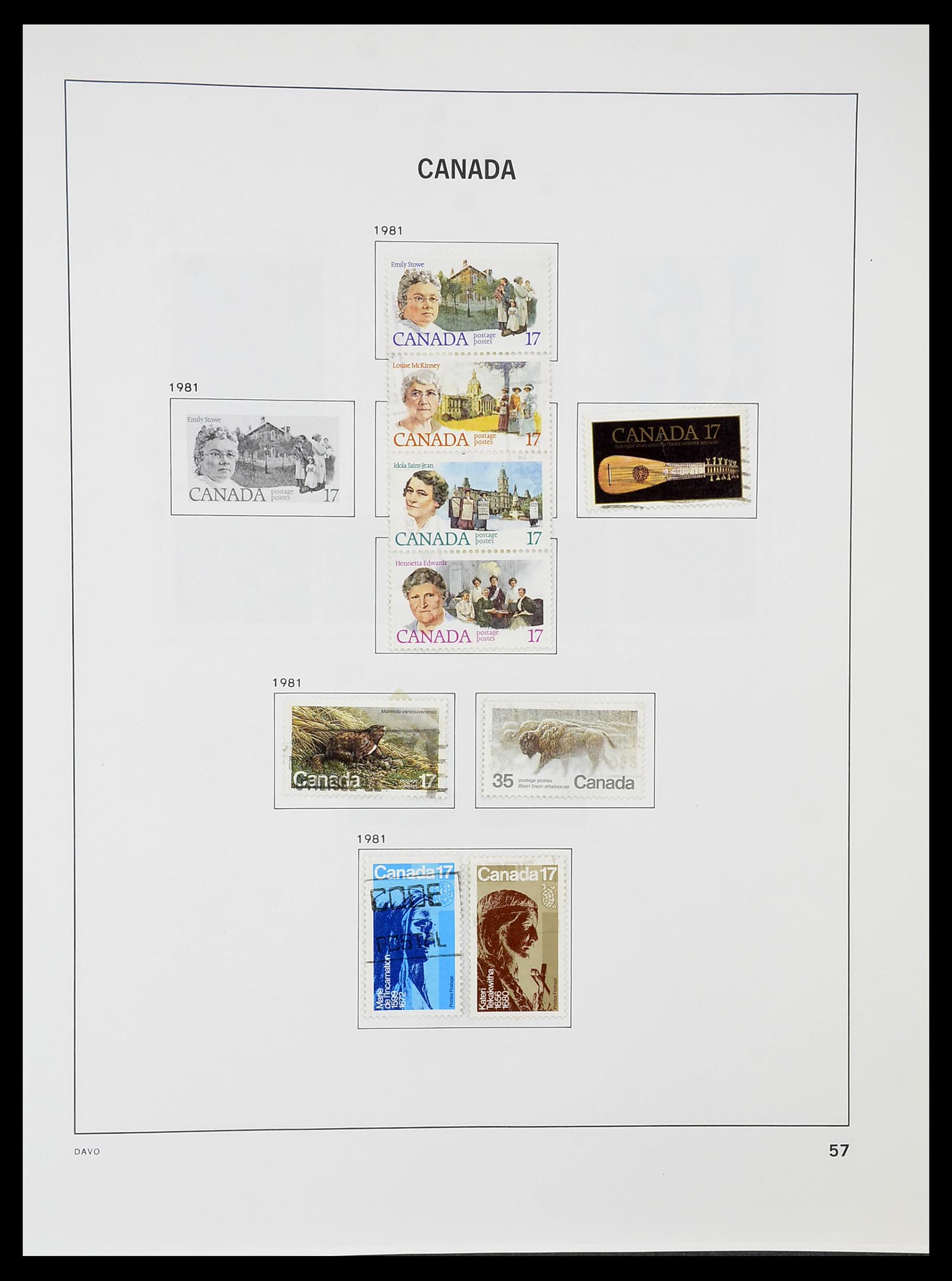 34692 064 - Postzegelverzameling 34692 Canada 1858-1989.