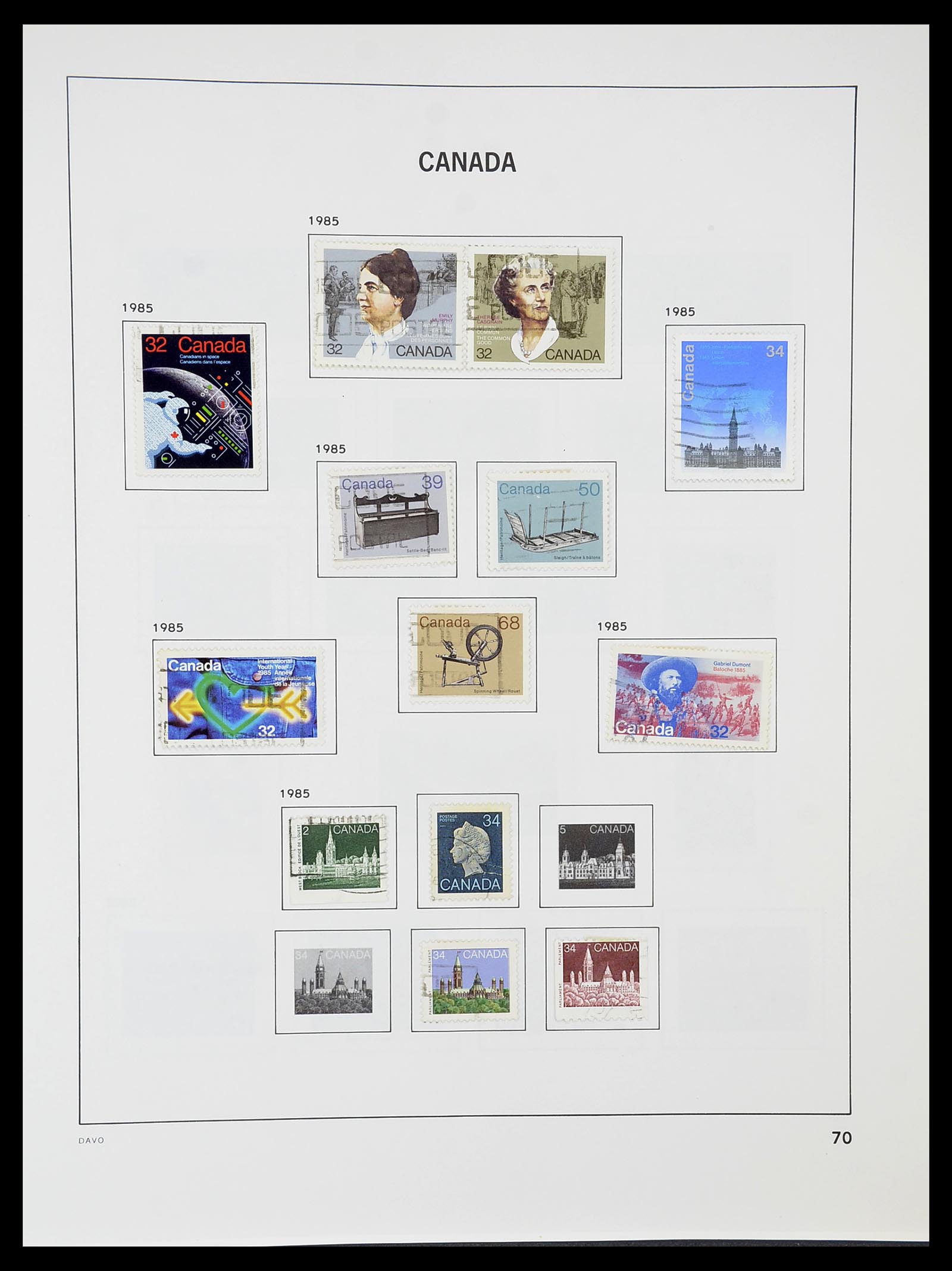 34692 077 - Postzegelverzameling 34692 Canada 1858-1989.
