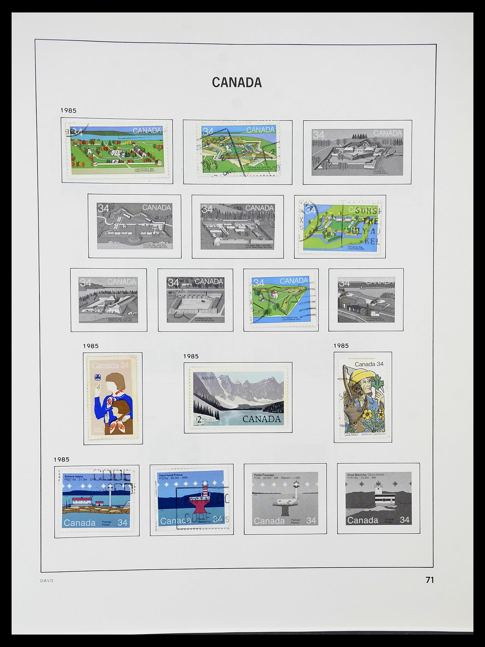 34692 078 - Postzegelverzameling 34692 Canada 1858-1989.