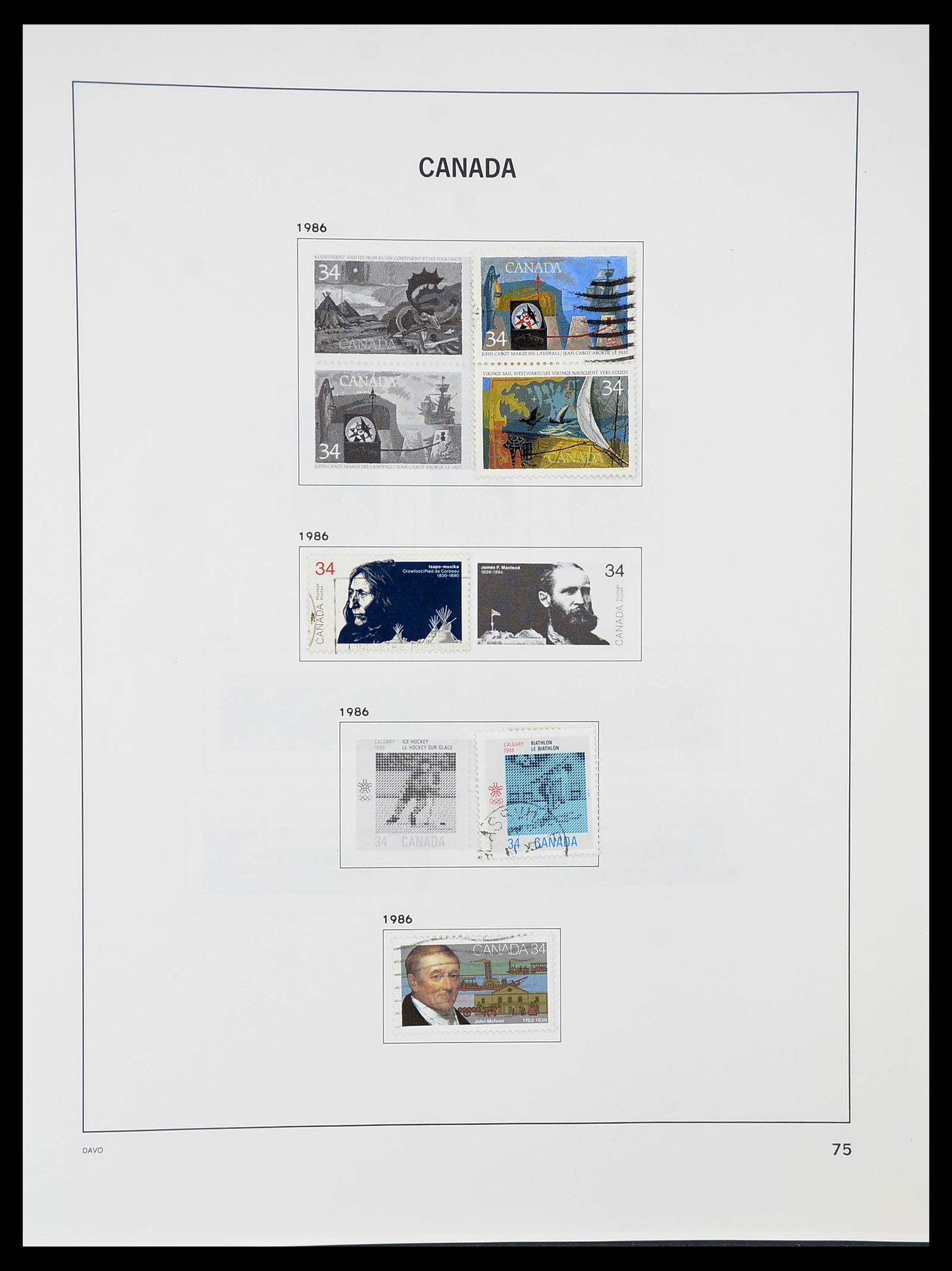 34692 082 - Postzegelverzameling 34692 Canada 1858-1989.