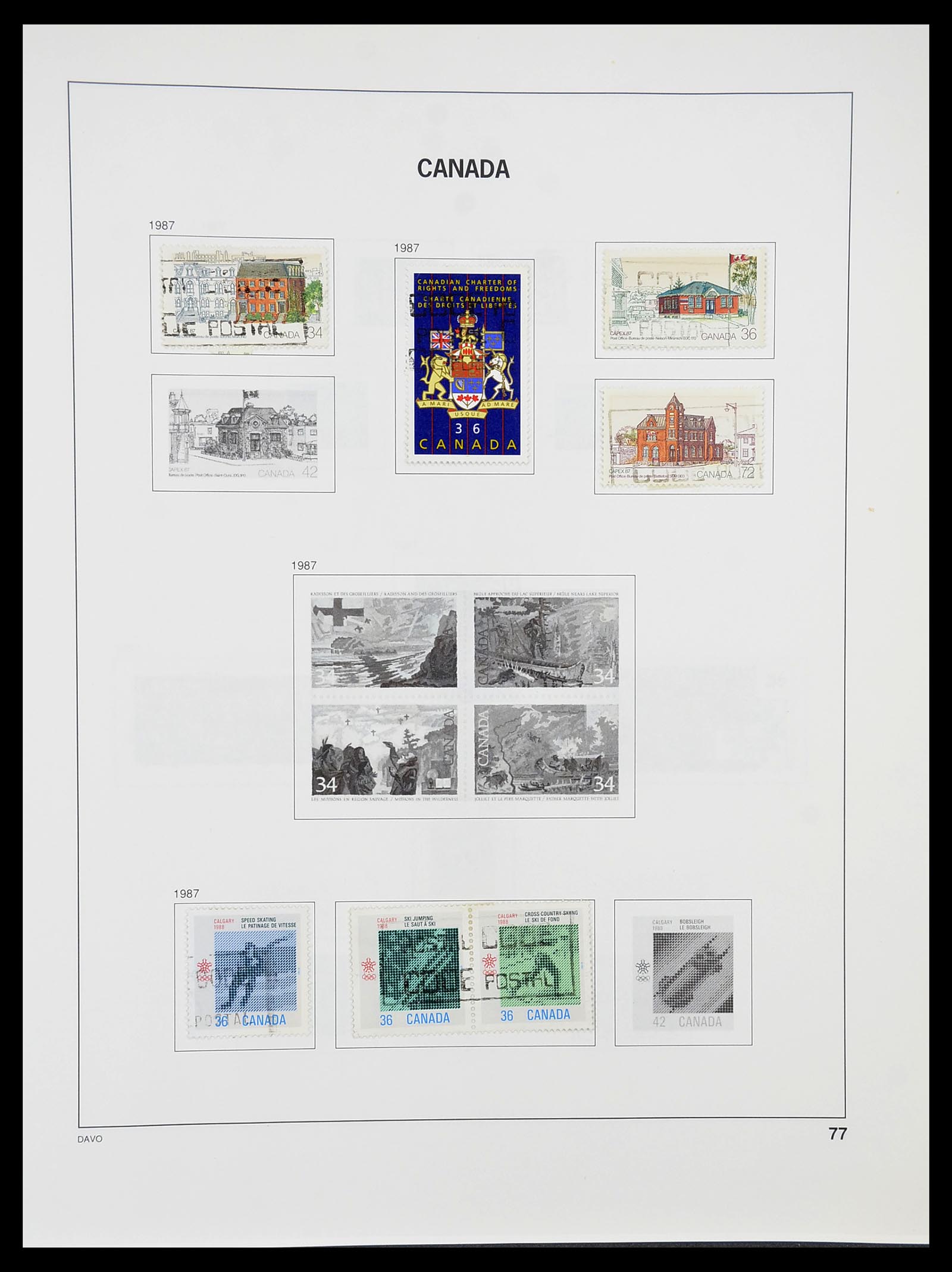 34692 084 - Postzegelverzameling 34692 Canada 1858-1989.
