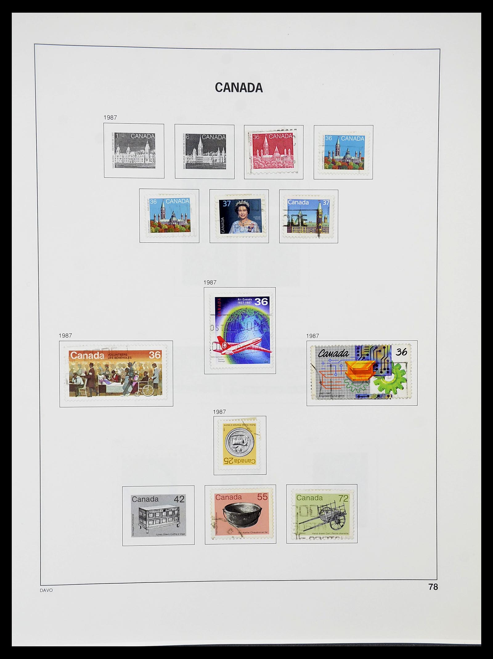 34692 085 - Postzegelverzameling 34692 Canada 1858-1989.