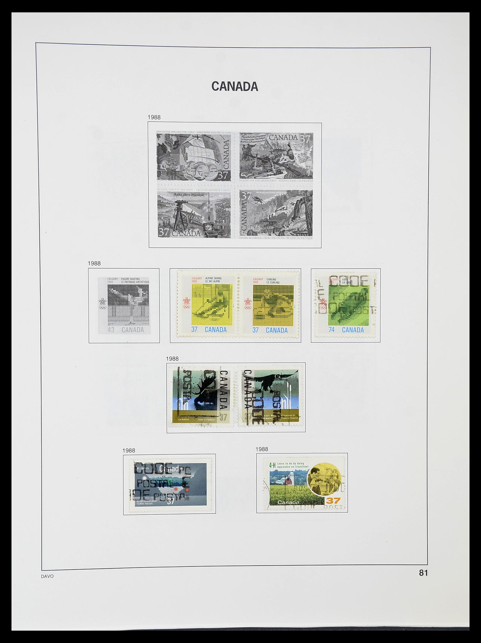 34692 088 - Postzegelverzameling 34692 Canada 1858-1989.