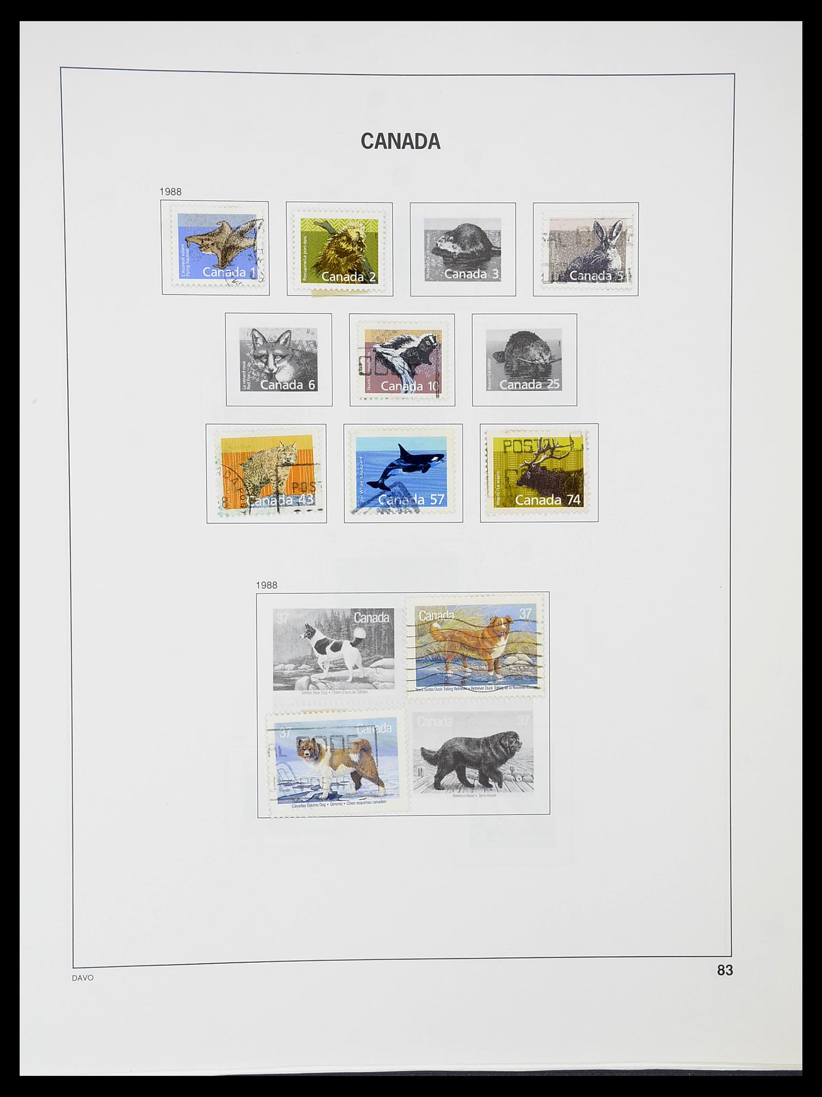 34692 090 - Postzegelverzameling 34692 Canada 1858-1989.