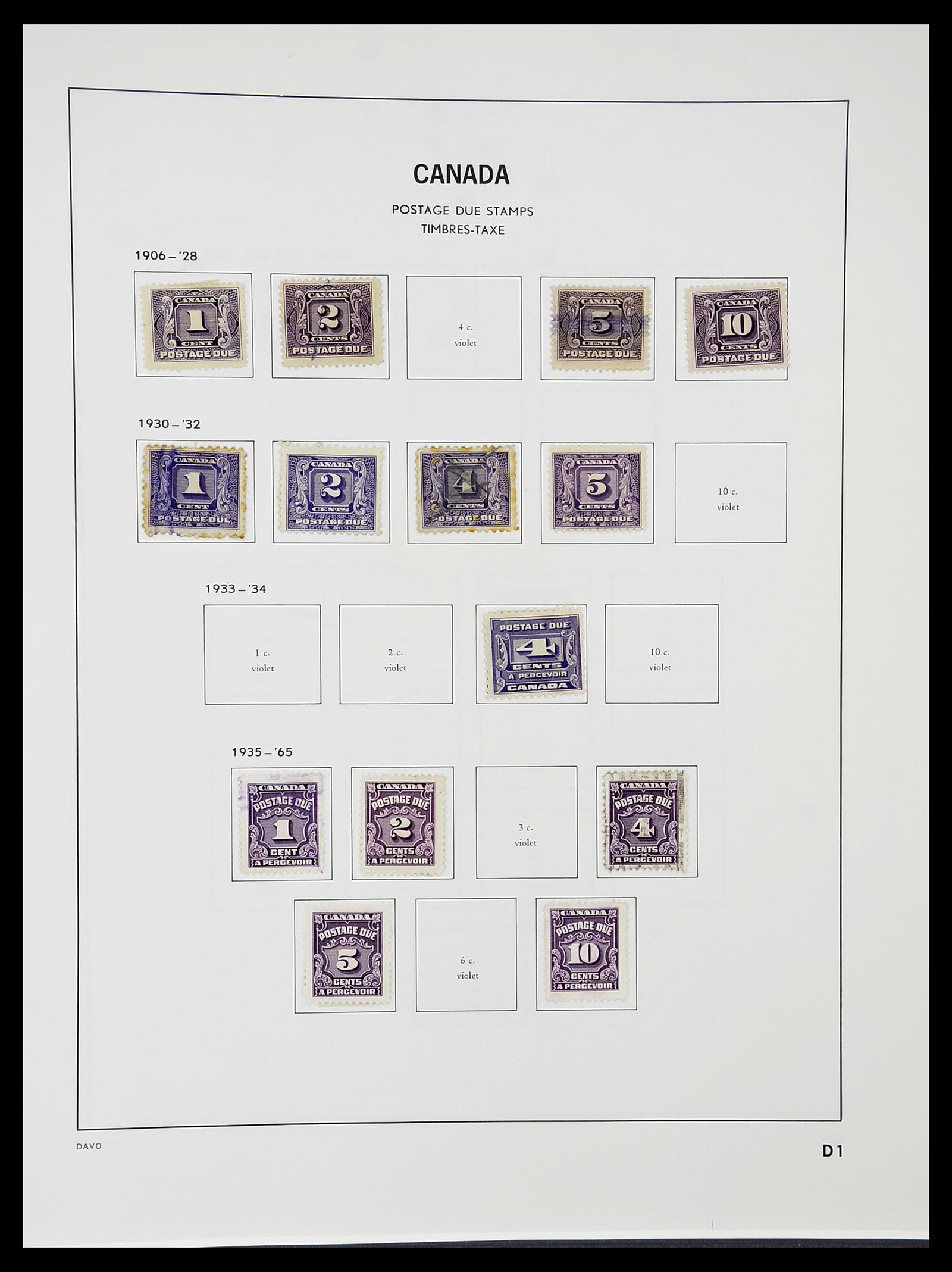 34692 096 - Postzegelverzameling 34692 Canada 1858-1989.