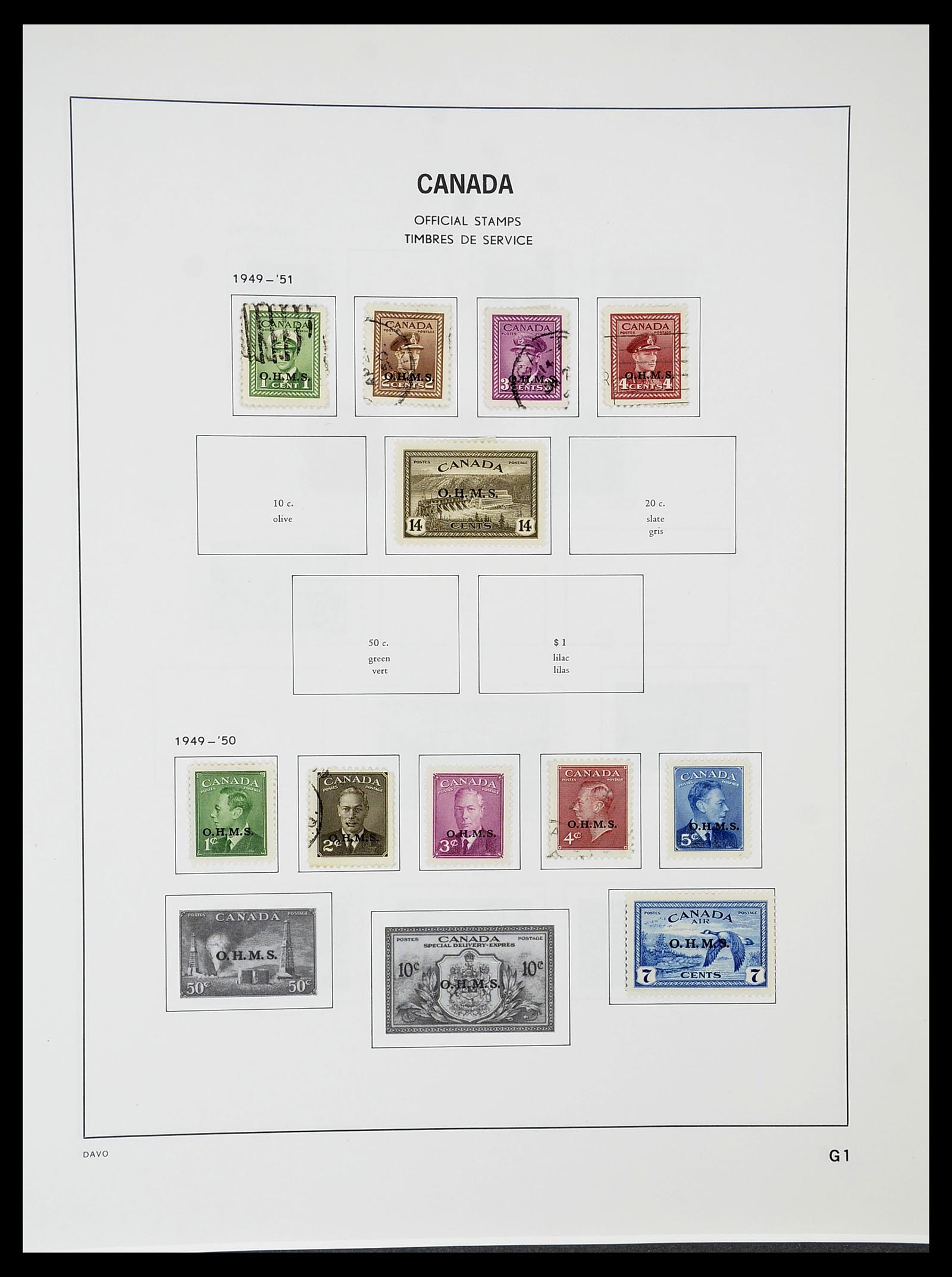34692 099 - Postzegelverzameling 34692 Canada 1858-1989.