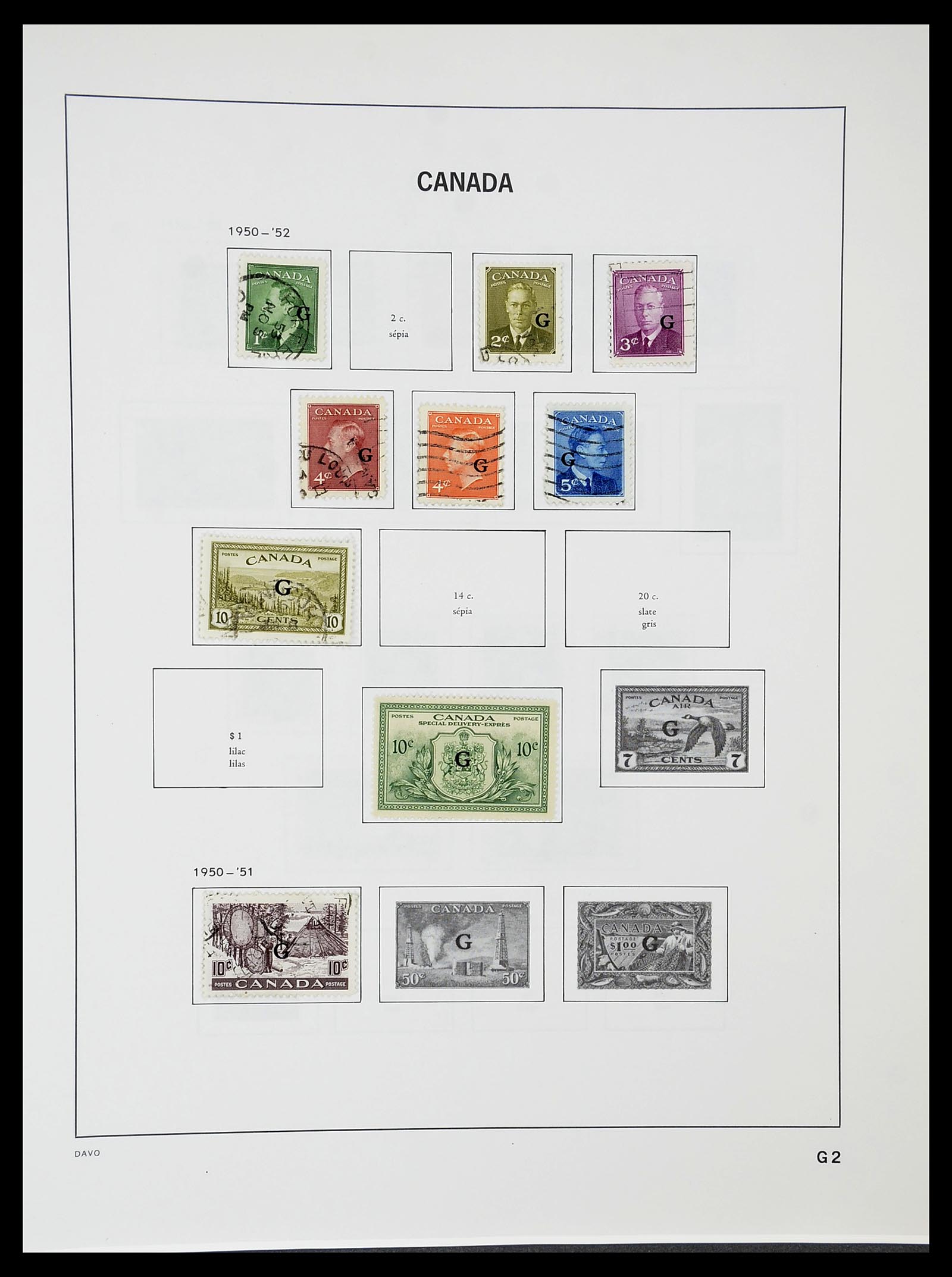 34692 100 - Postzegelverzameling 34692 Canada 1858-1989.