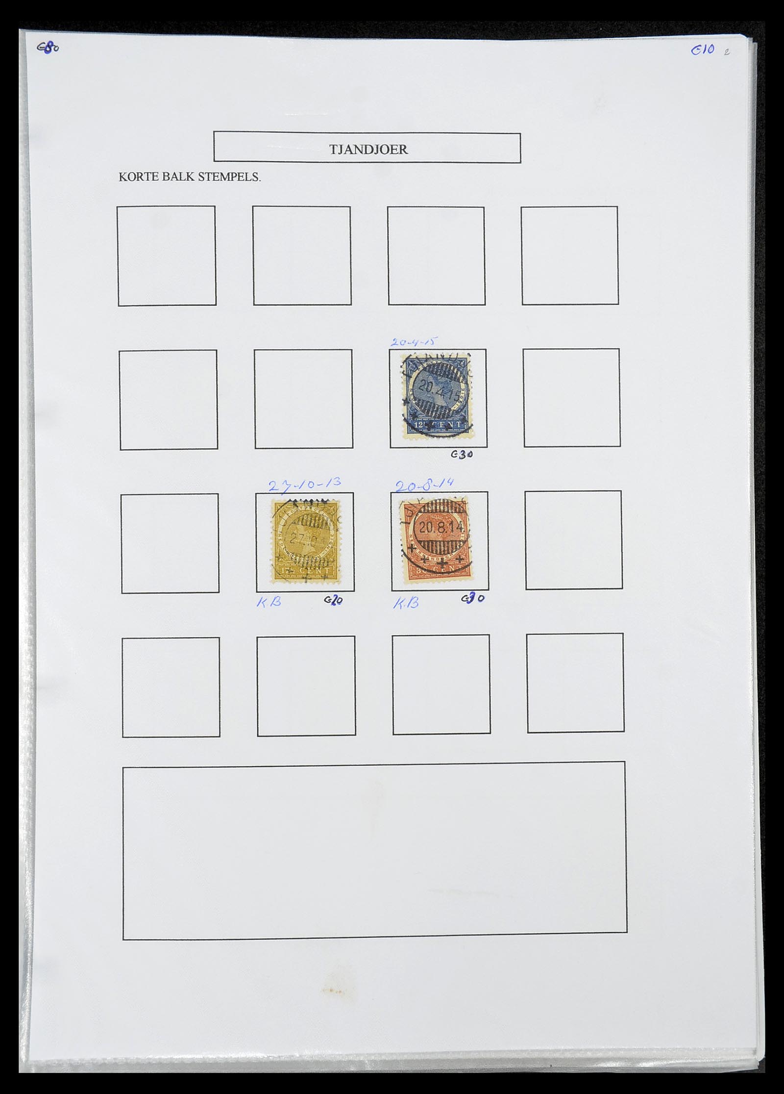 34693 426 - Postzegelverzameling 34693 Nederlands Indië stempels 1917-1948.
