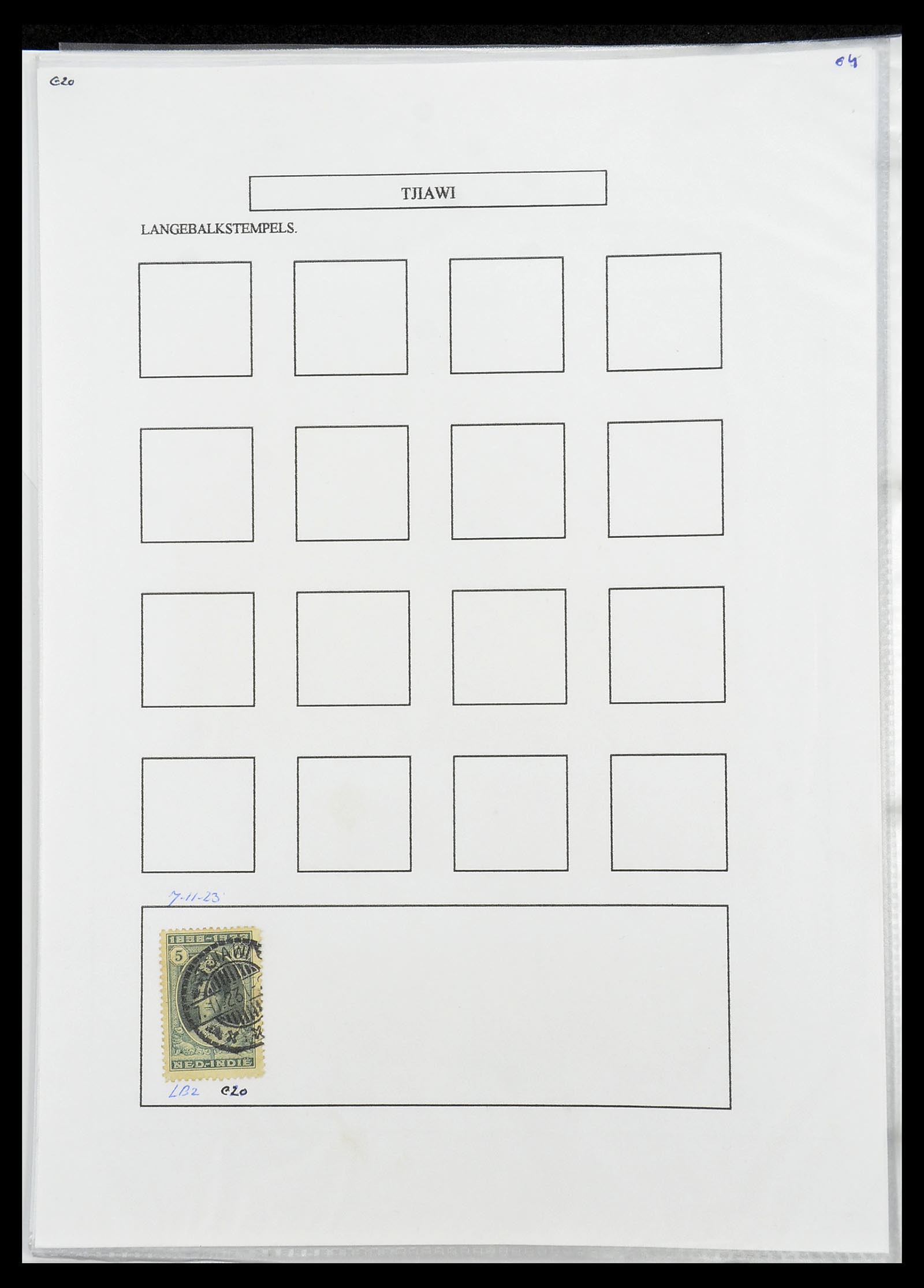 34693 431 - Postzegelverzameling 34693 Nederlands Indië stempels 1917-1948.