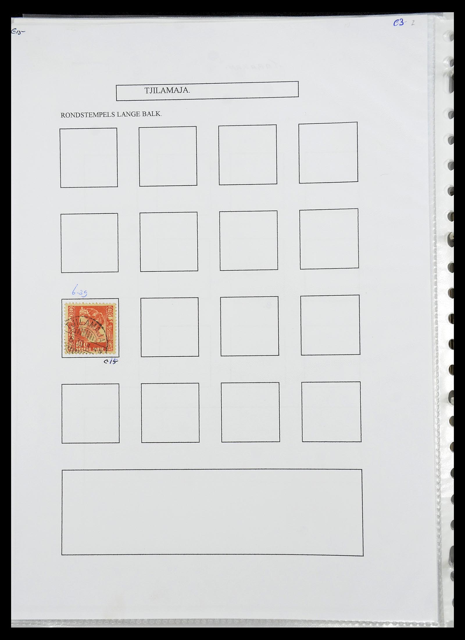 34693 439 - Postzegelverzameling 34693 Nederlands Indië stempels 1917-1948.