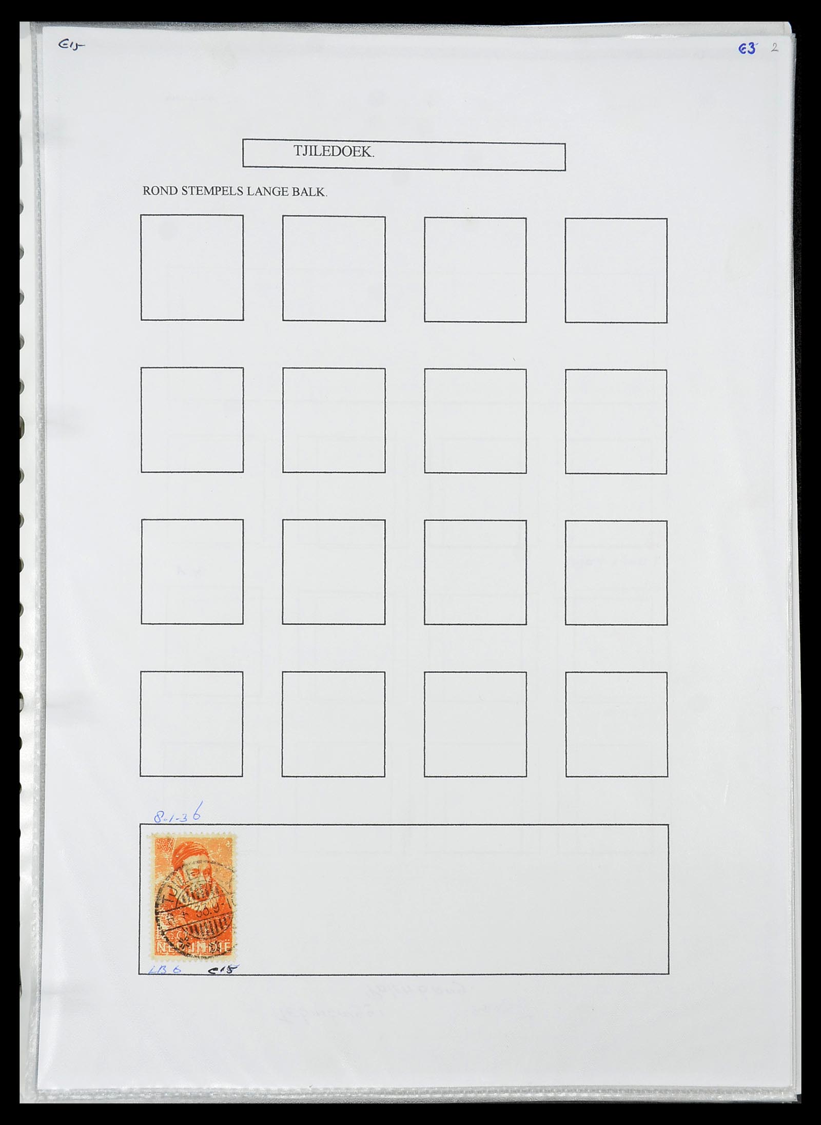 34693 442 - Postzegelverzameling 34693 Nederlands Indië stempels 1917-1948.