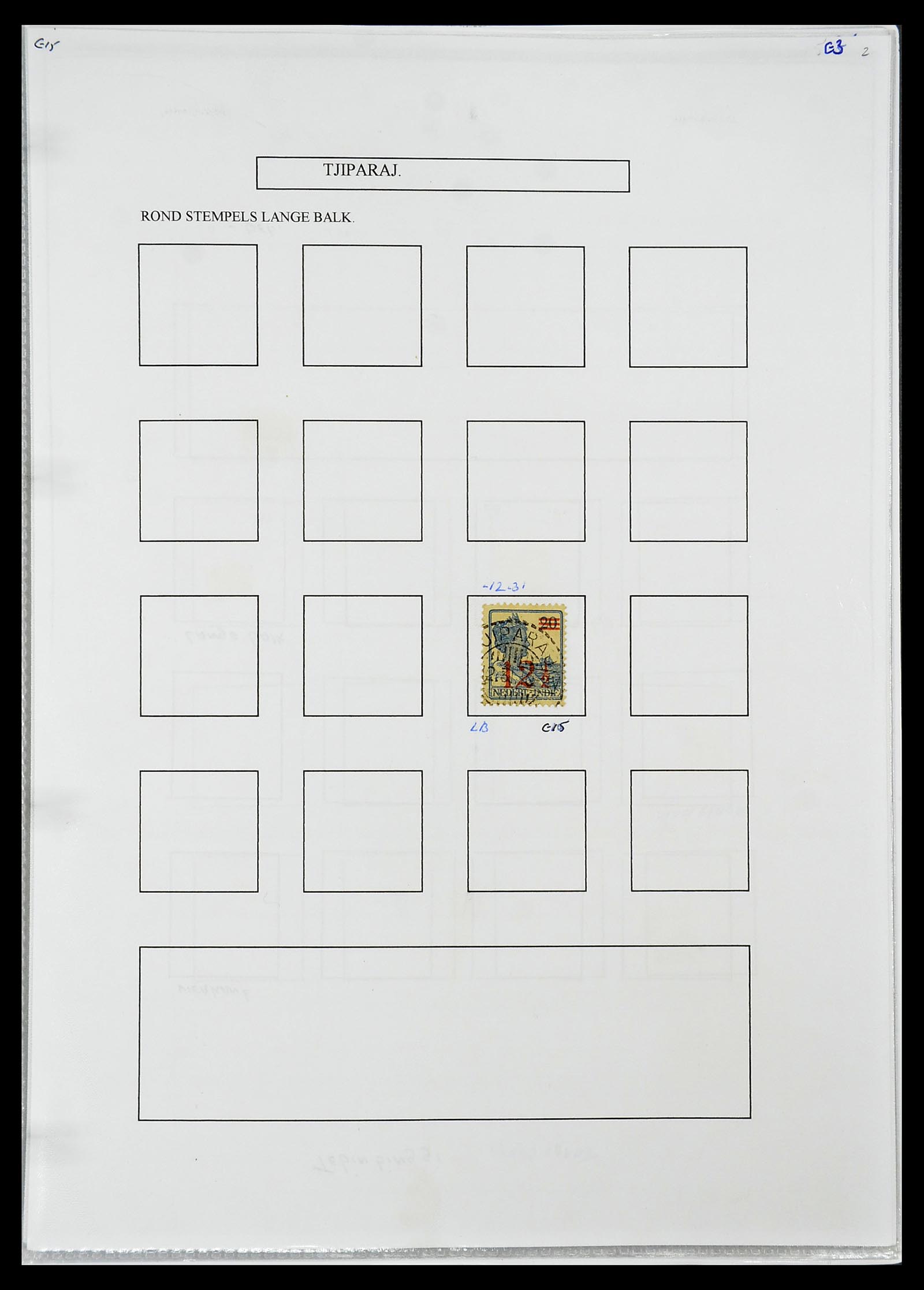34693 446 - Postzegelverzameling 34693 Nederlands Indië stempels 1917-1948.