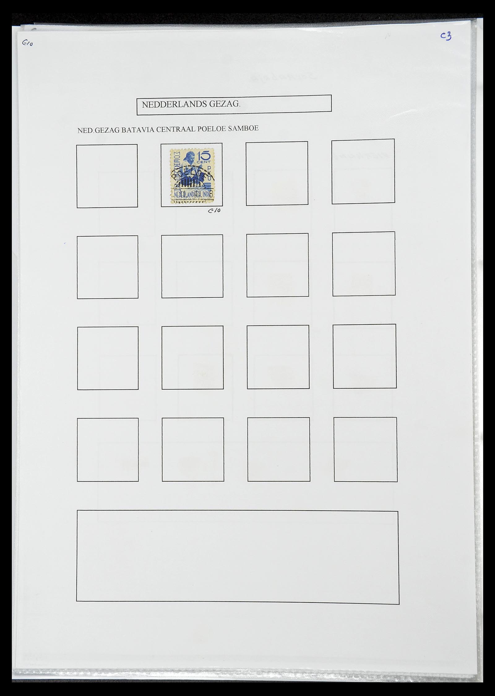 34693 450 - Postzegelverzameling 34693 Nederlands Indië stempels 1917-1948.