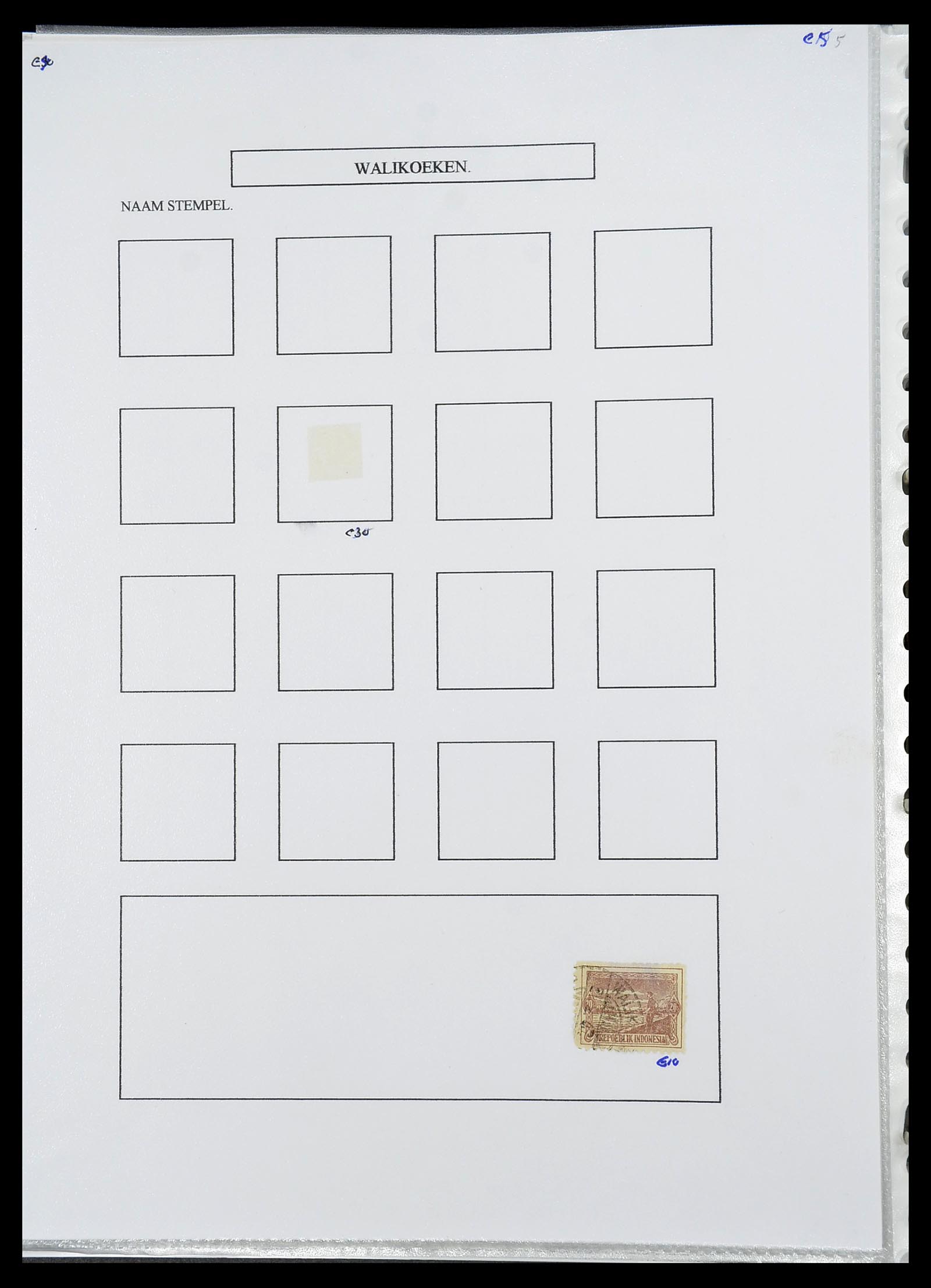 34693 457 - Postzegelverzameling 34693 Nederlands Indië stempels 1917-1948.