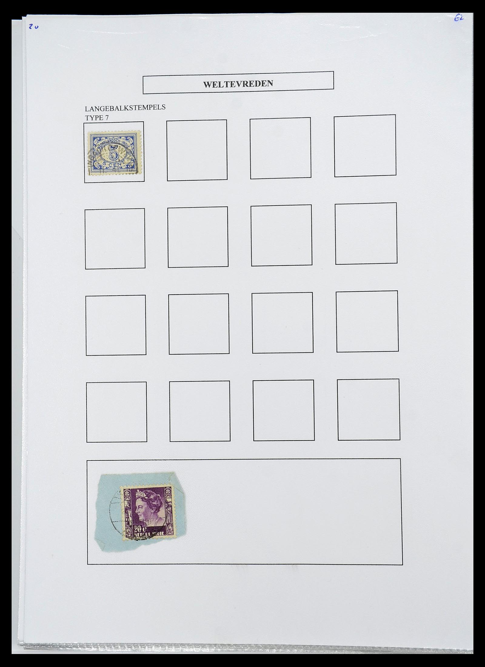 34693 465 - Postzegelverzameling 34693 Nederlands Indië stempels 1917-1948.