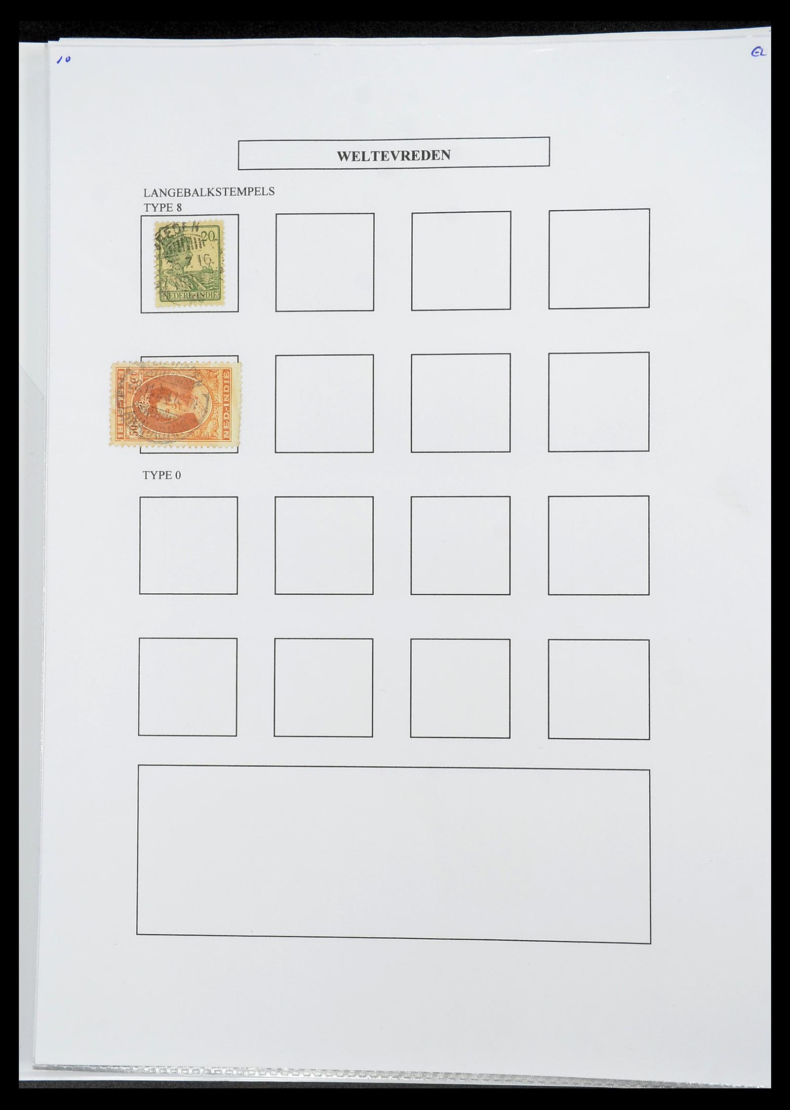 34693 467 - Postzegelverzameling 34693 Nederlands Indië stempels 1917-1948.