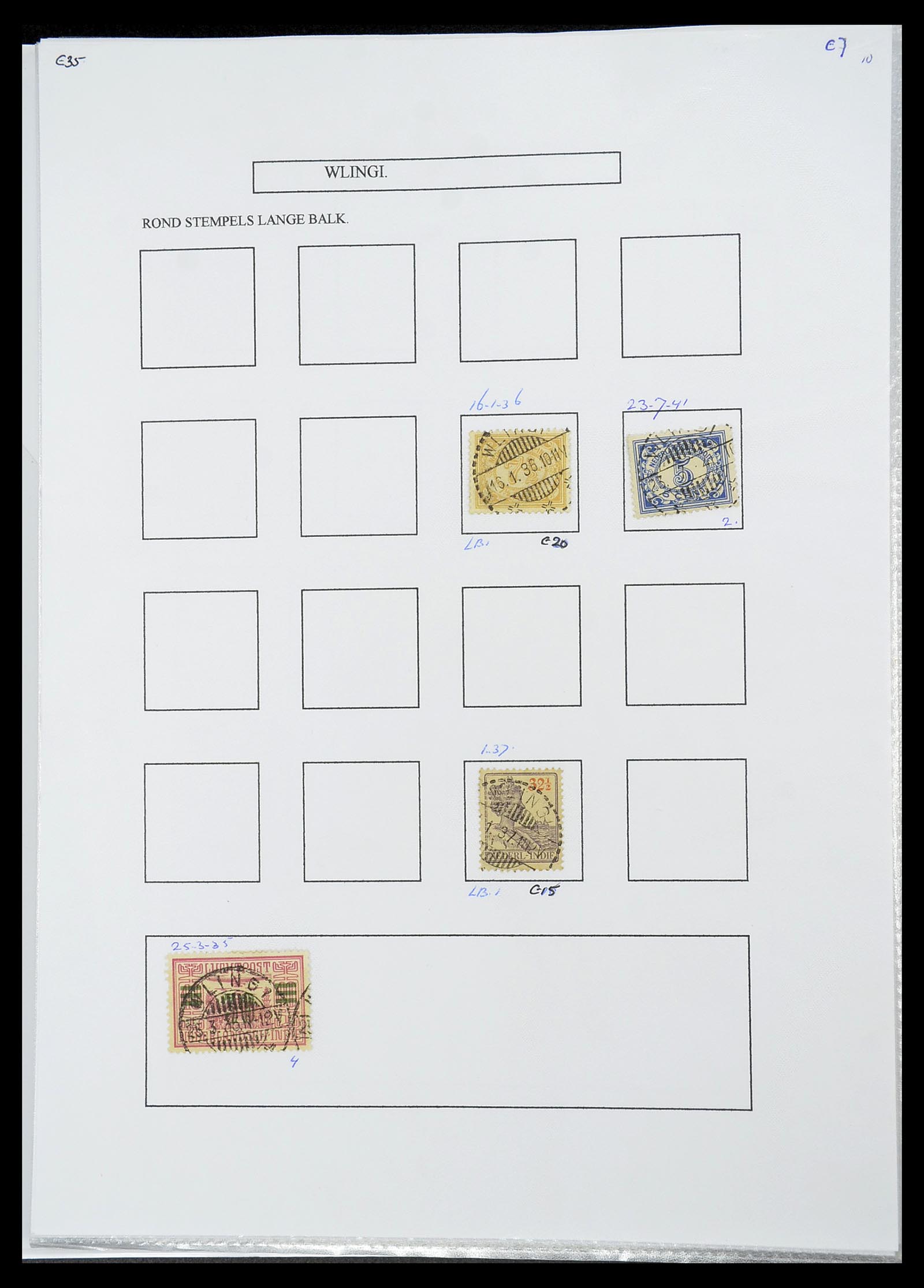 34693 469 - Stamp Collection 34693 Dutch east Indies cancels 1917-1948.