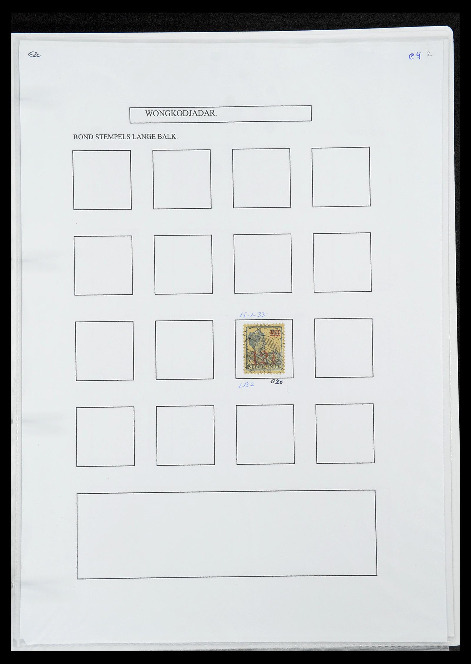 34693 470 - Postzegelverzameling 34693 Nederlands Indië stempels 1917-1948.