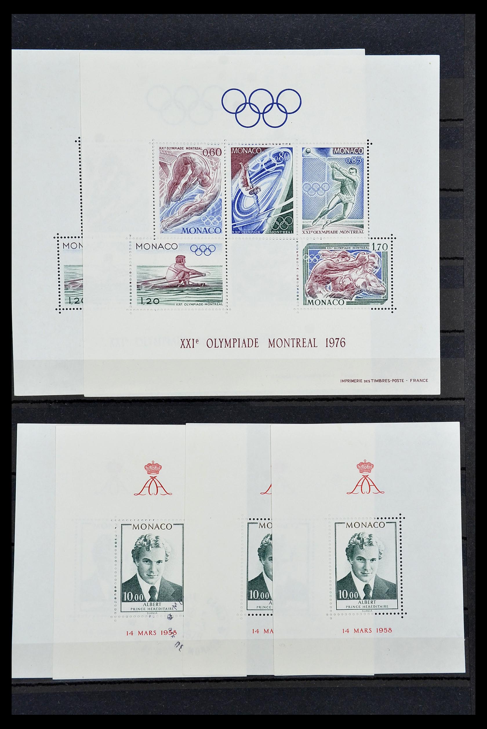 34694 010 - Postzegelverzameling 34694 Monaco 1938-1999.