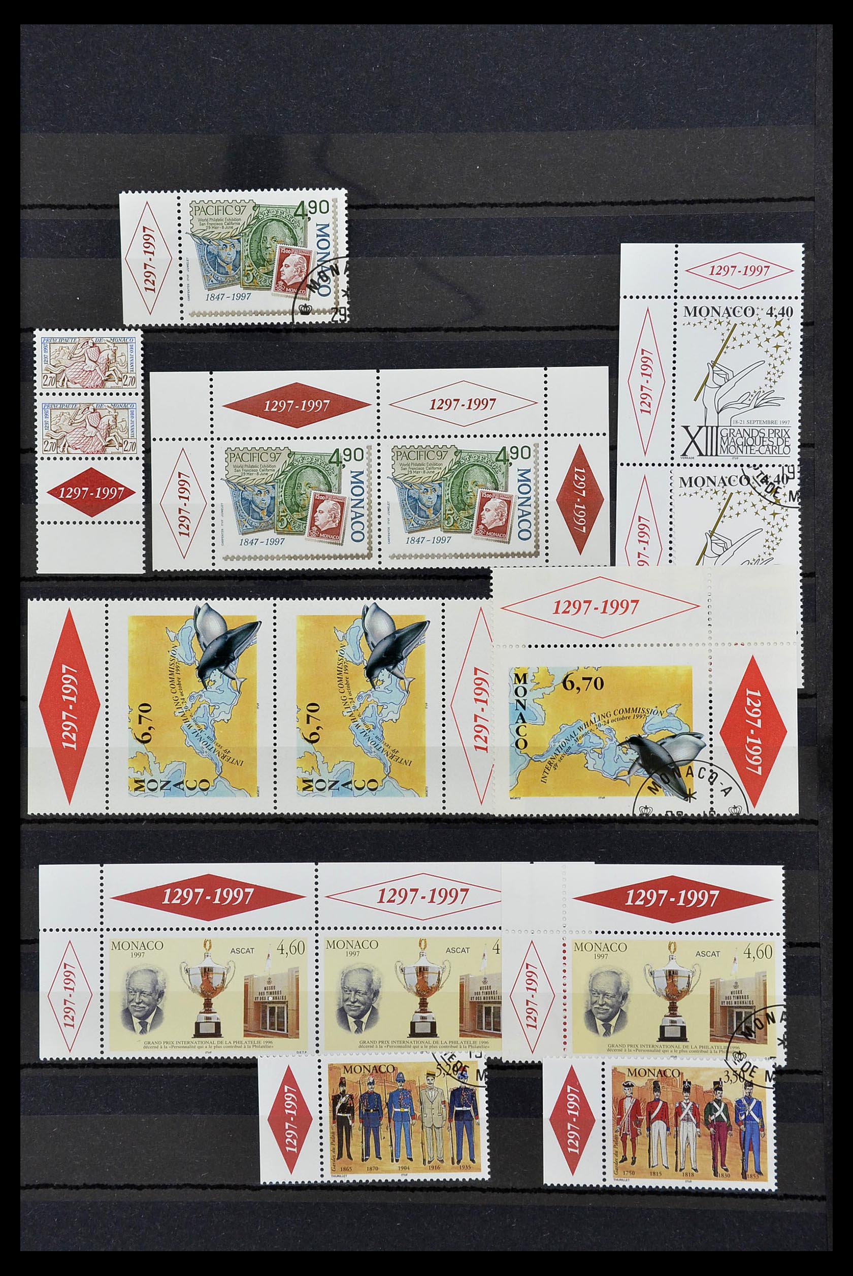 34694 020 - Postzegelverzameling 34694 Monaco 1938-1999.