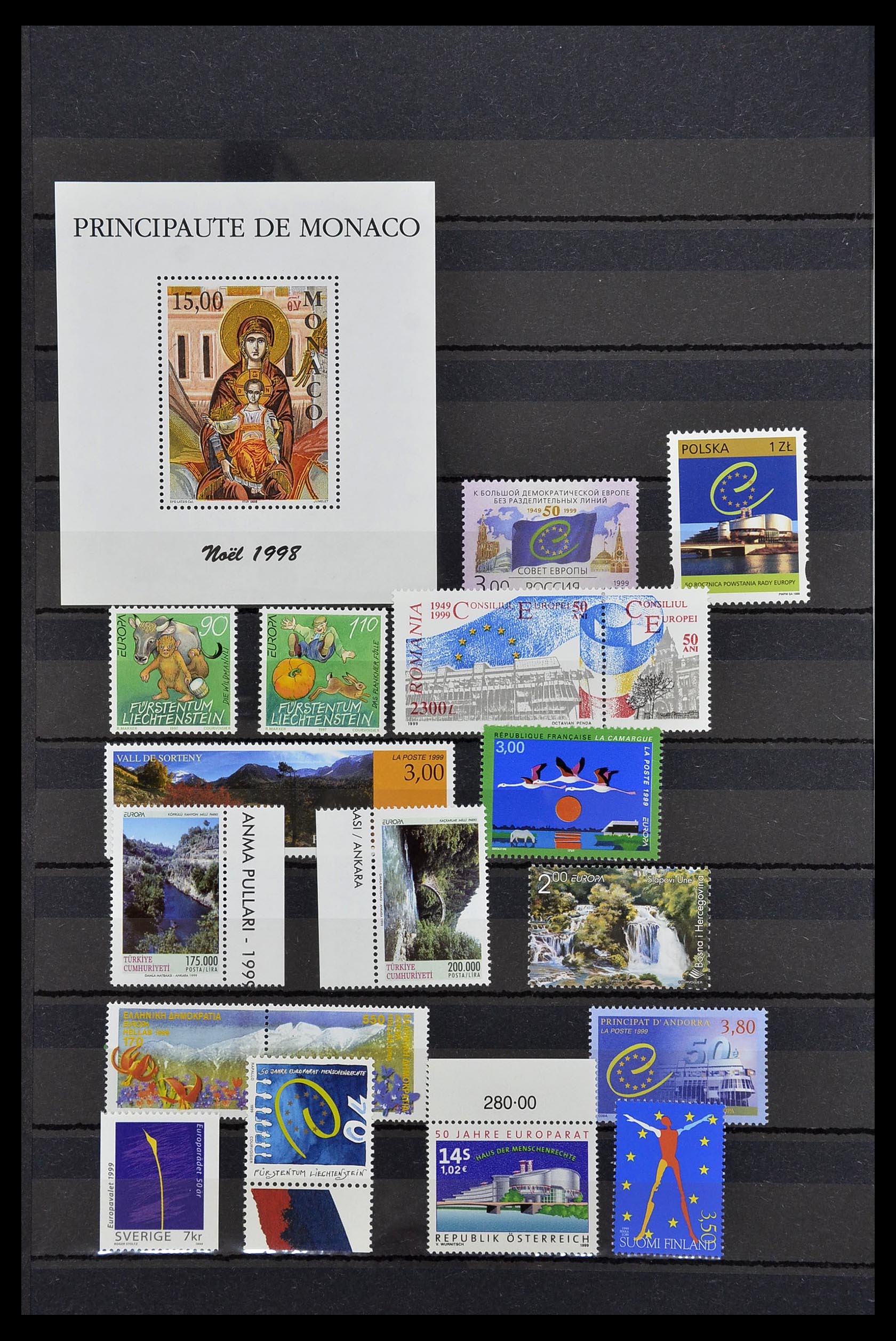 34694 035 - Postzegelverzameling 34694 Monaco 1938-1999.