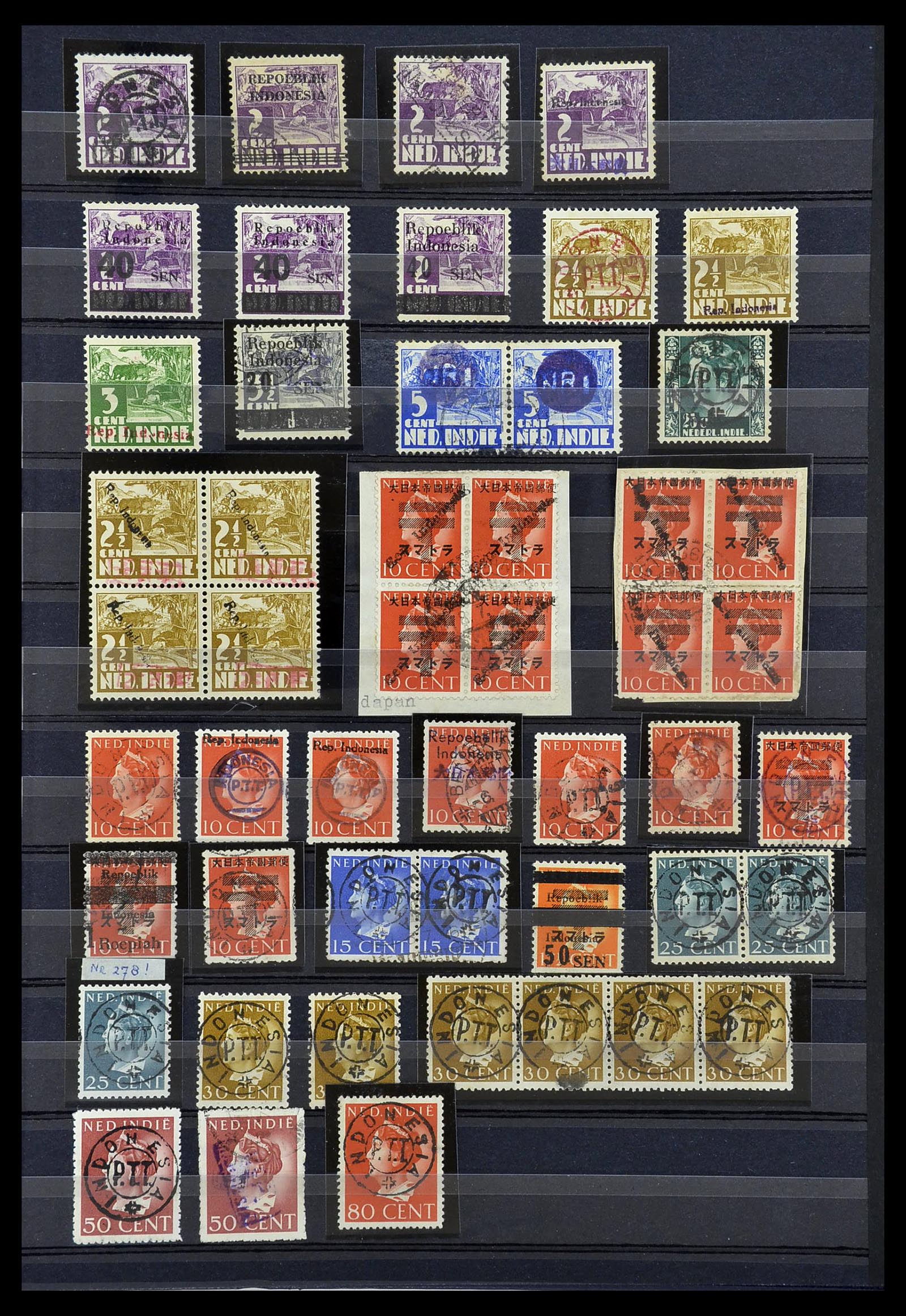 34695 007 - Postzegelverzameling 34695 Japanse Bezetting Nederlands Indië en inte