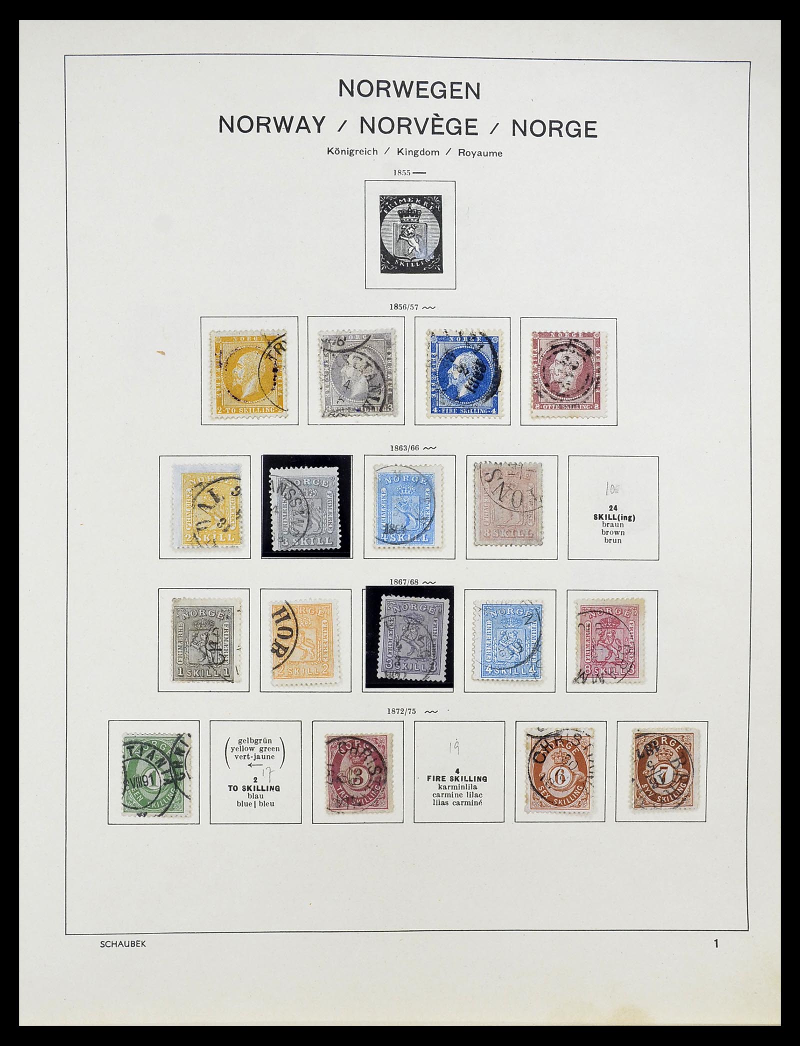 34696 001 - Postzegelverzameling 34696 Noorwegen 1856-1999.