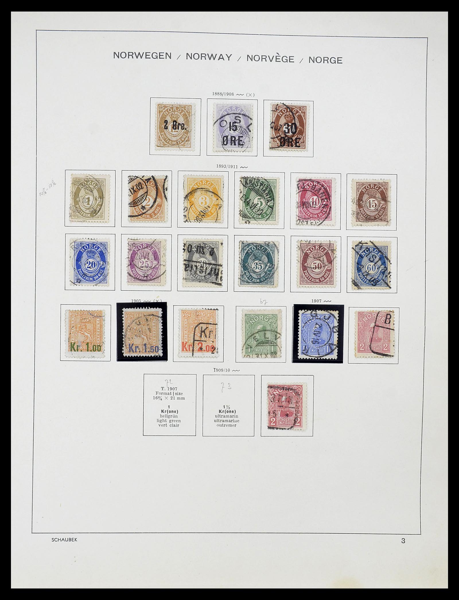 34696 004 - Postzegelverzameling 34696 Noorwegen 1856-1999.