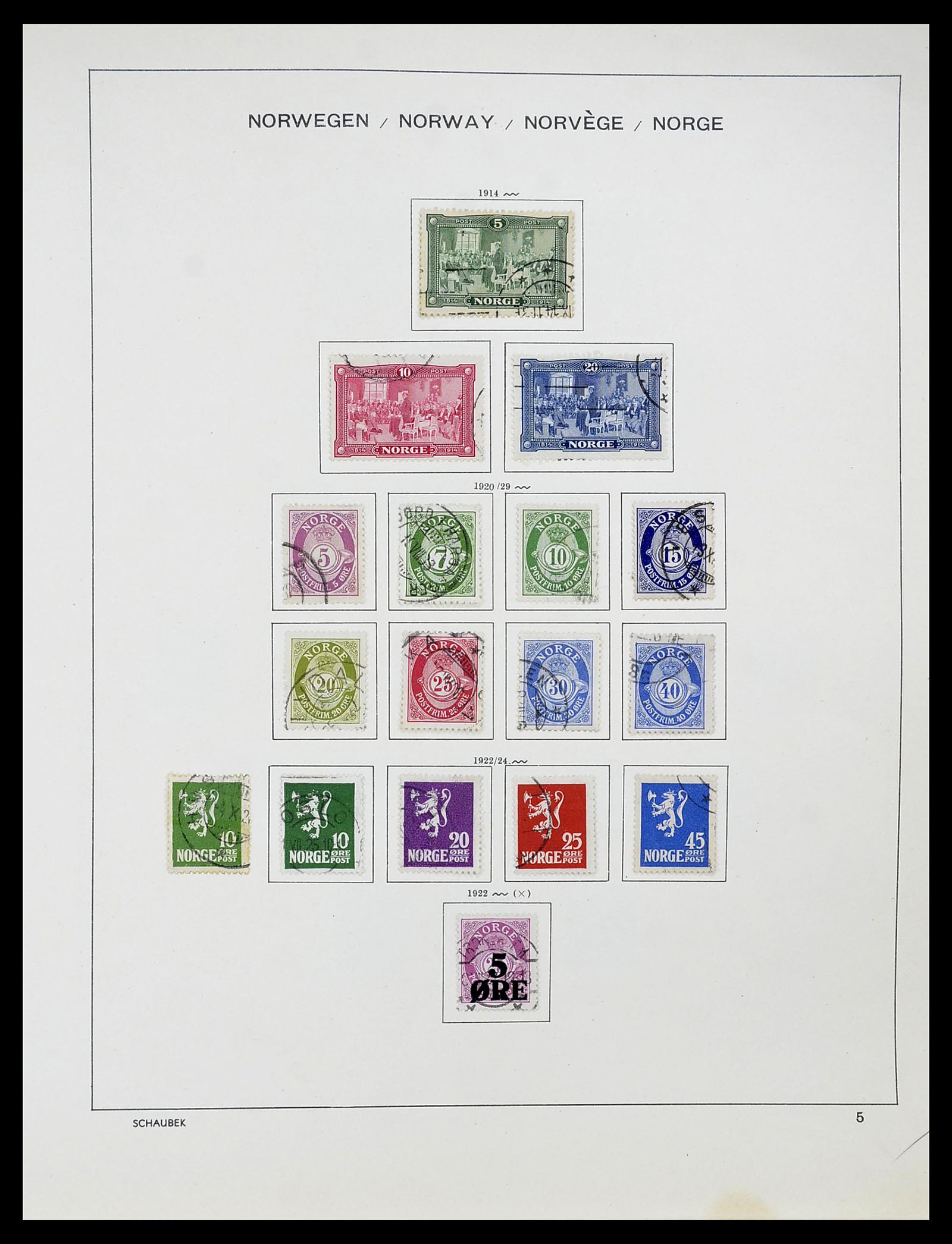 34696 007 - Stamp Collection 34696 Norway 1856-1999.