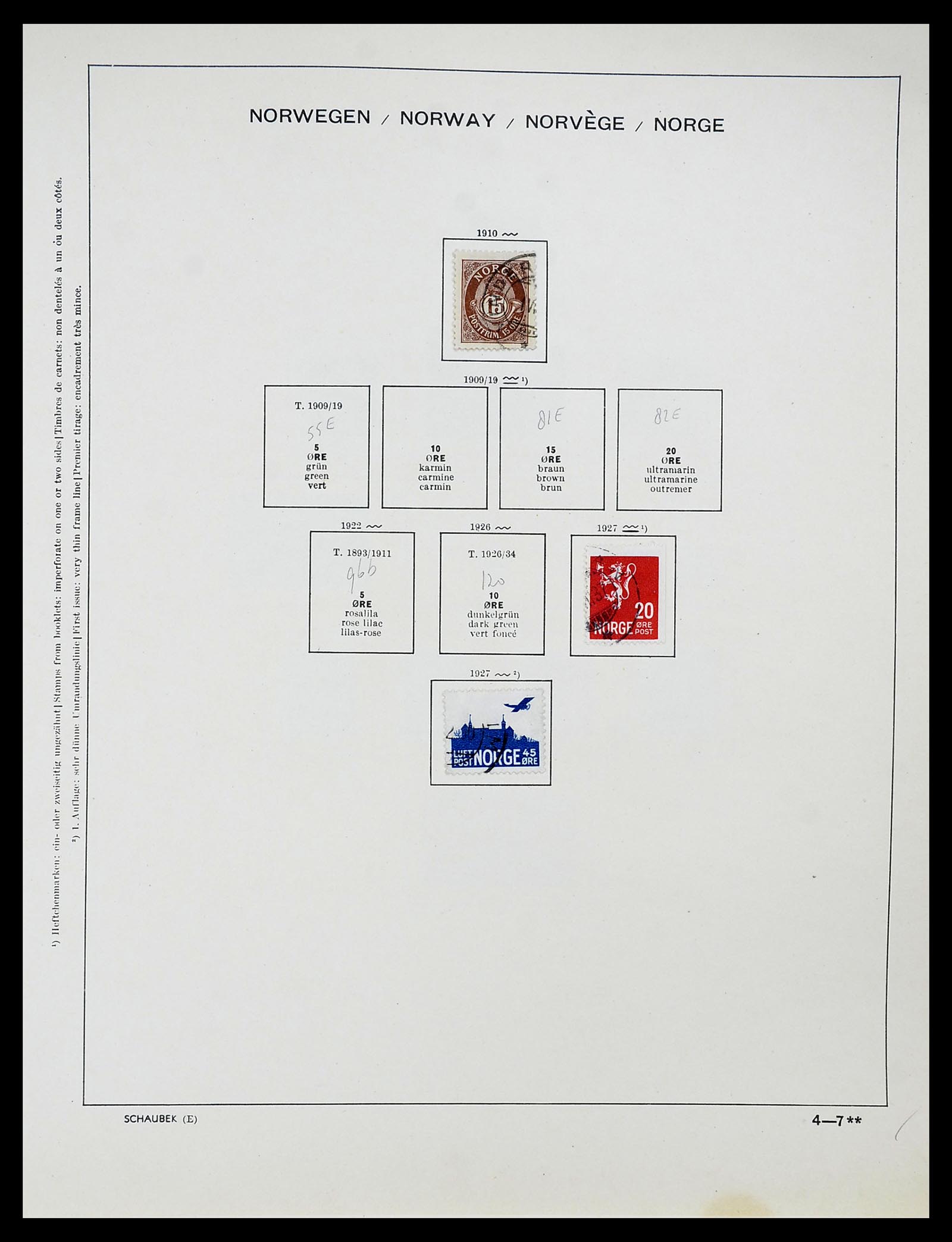 34696 010 - Postzegelverzameling 34696 Noorwegen 1856-1999.