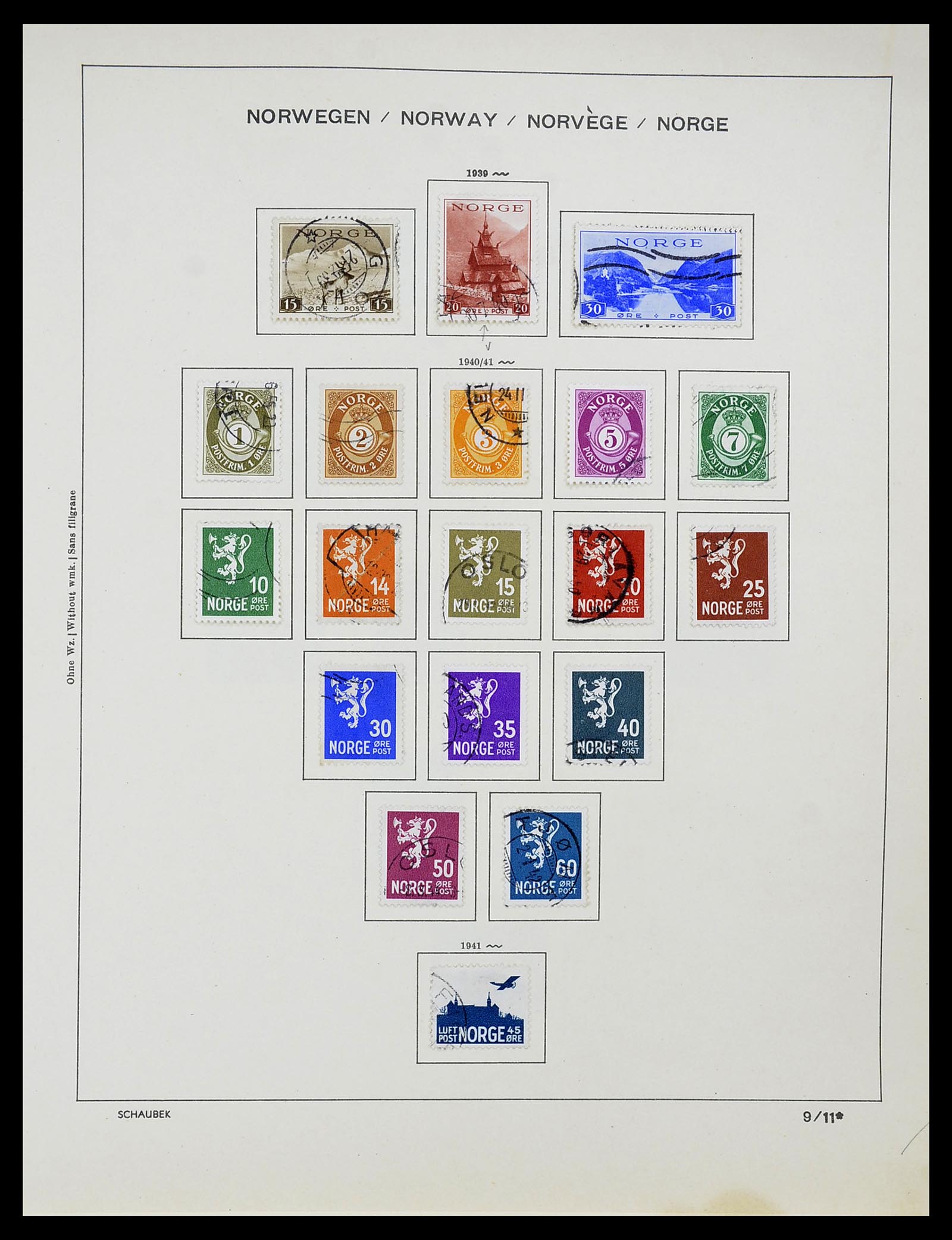 34696 014 - Postzegelverzameling 34696 Noorwegen 1856-1999.