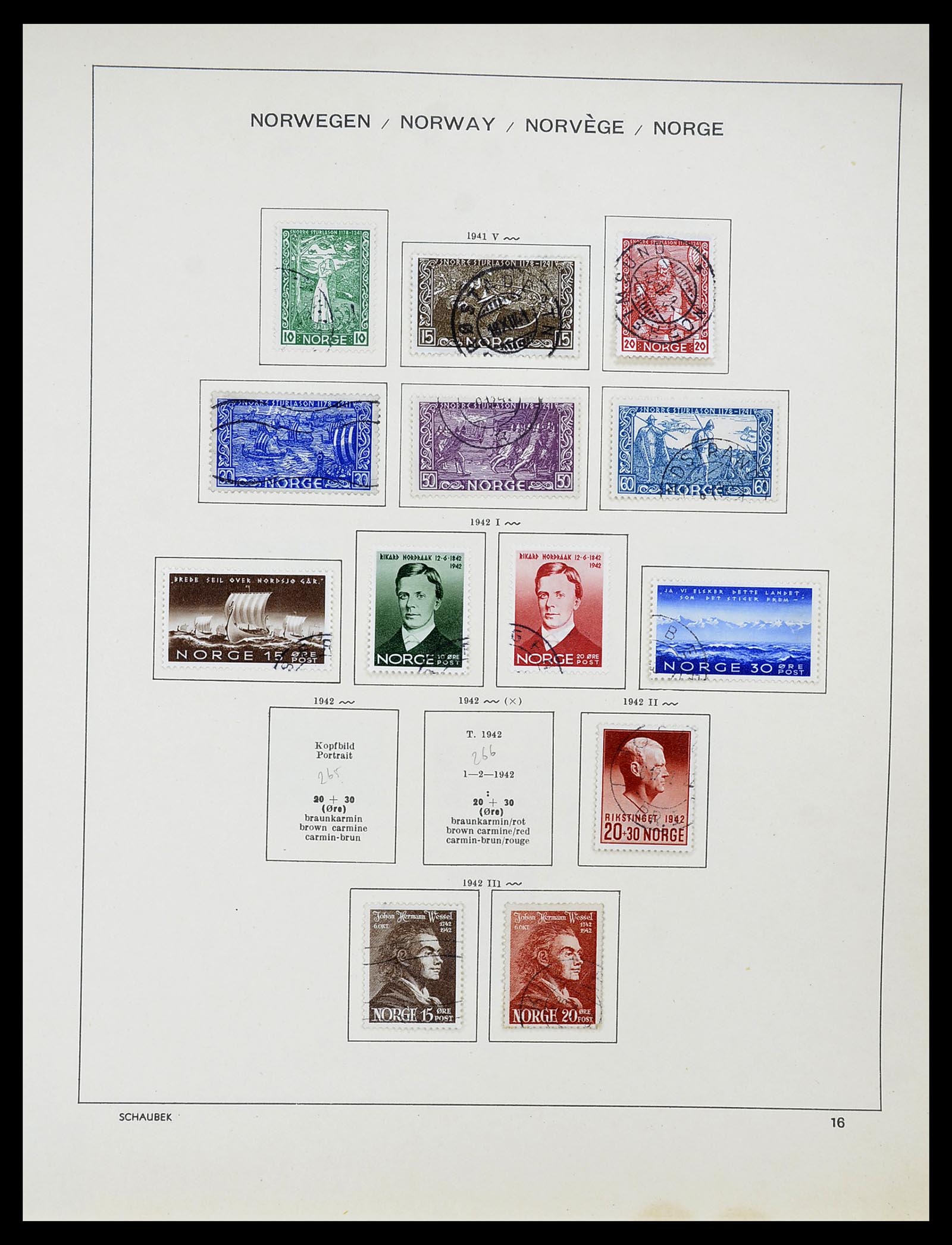 34696 018 - Postzegelverzameling 34696 Noorwegen 1856-1999.