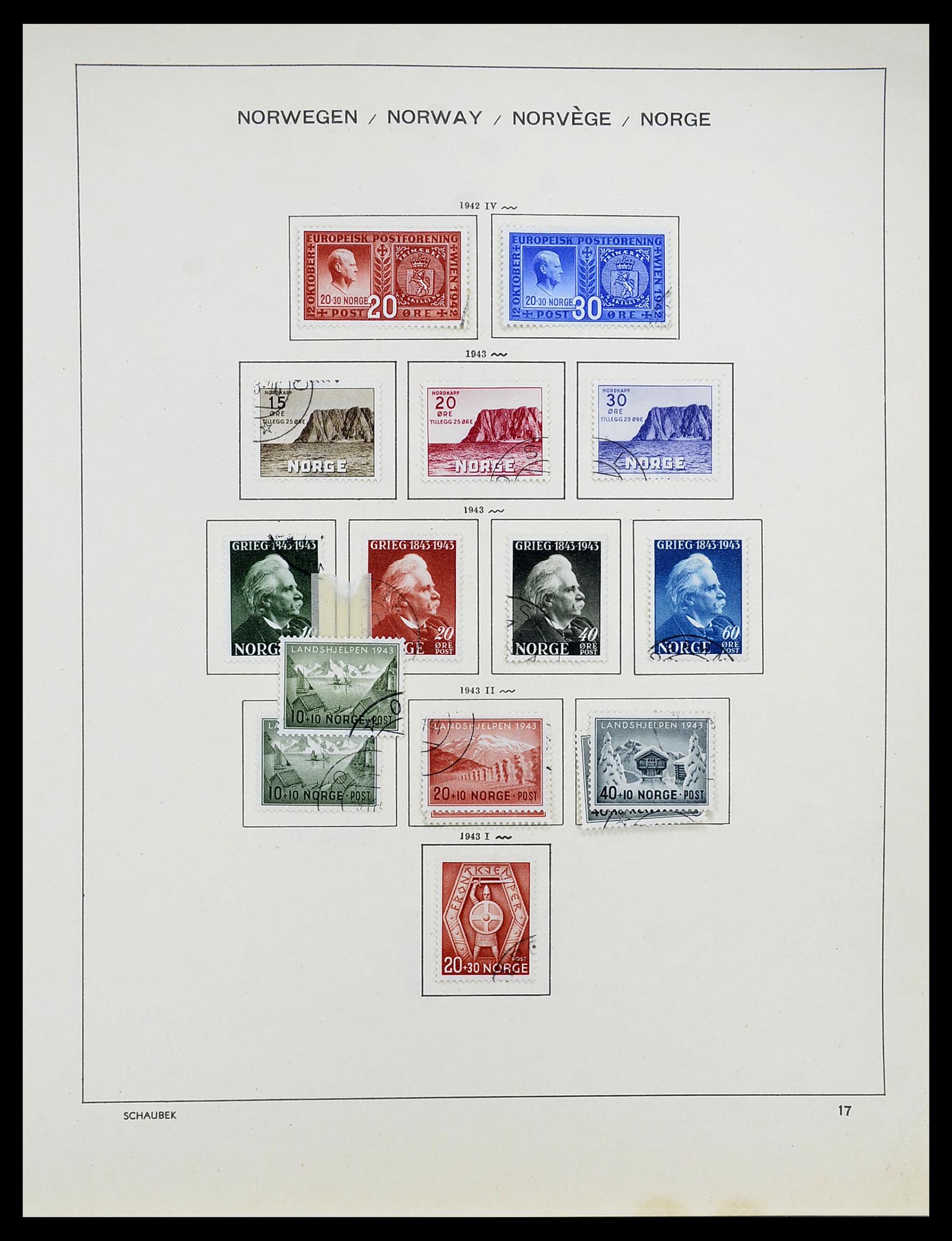 34696 019 - Postzegelverzameling 34696 Noorwegen 1856-1999.