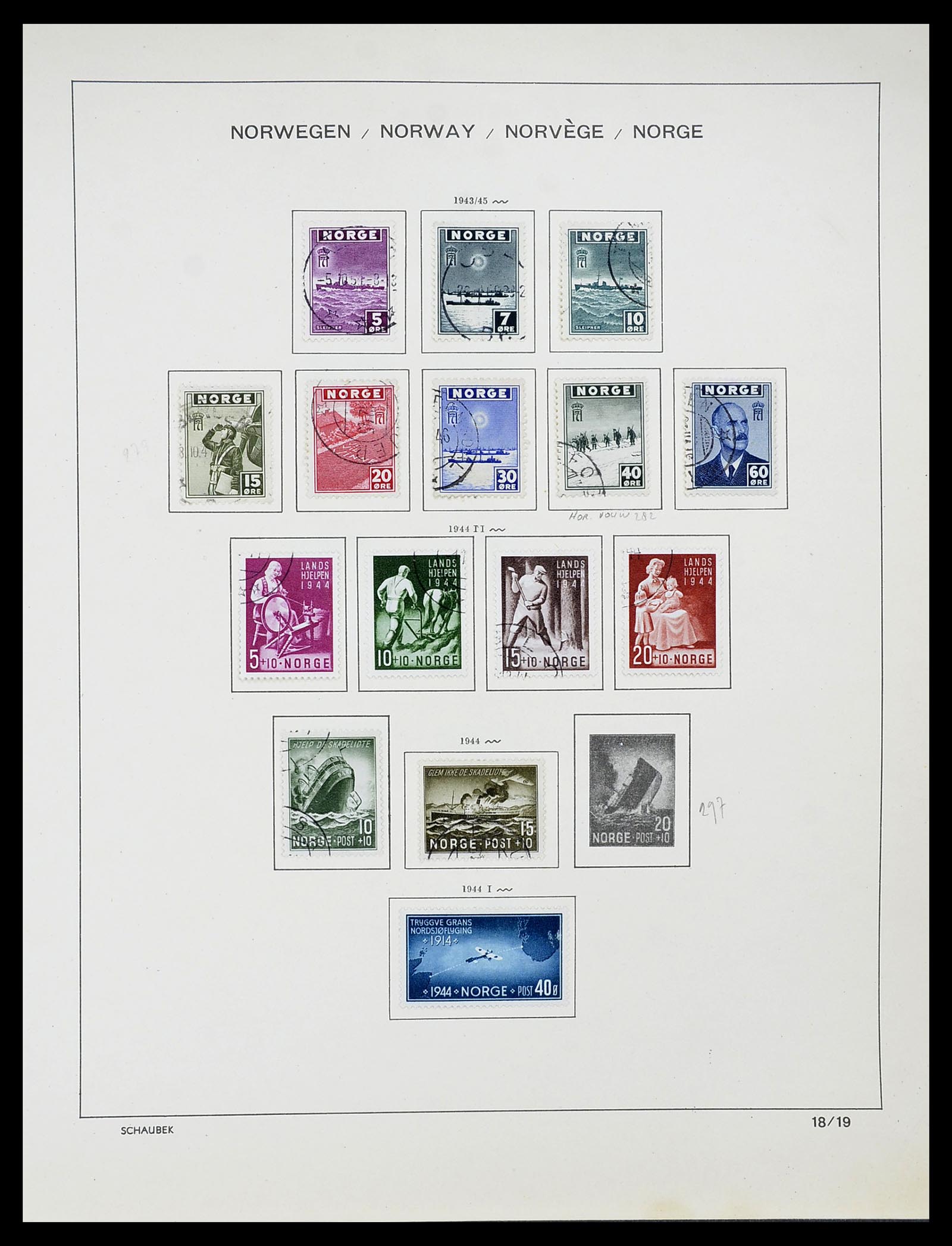 34696 020 - Postzegelverzameling 34696 Noorwegen 1856-1999.