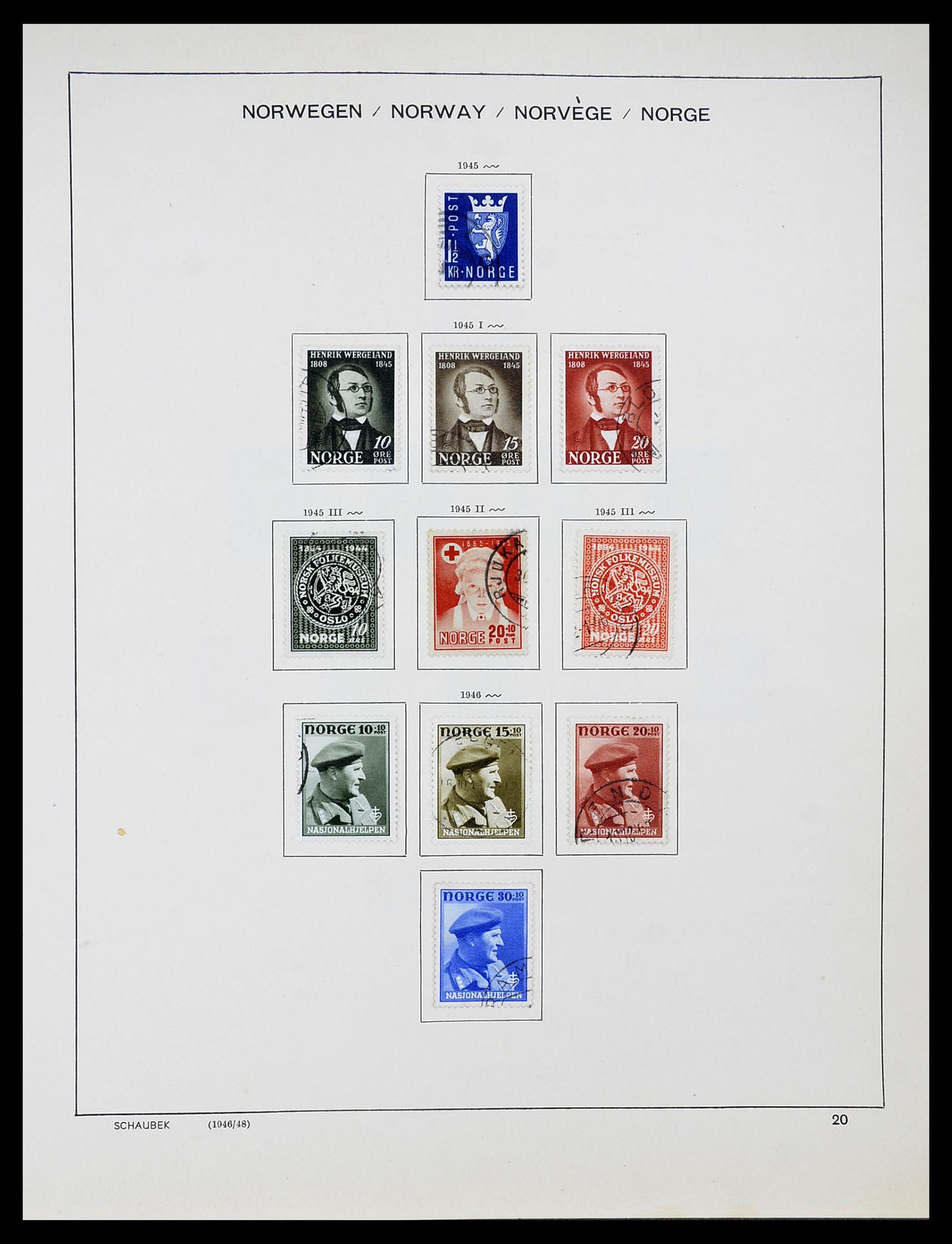 34696 021 - Postzegelverzameling 34696 Noorwegen 1856-1999.