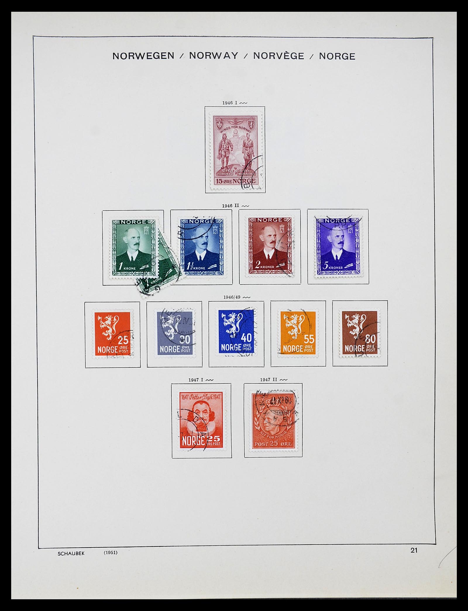 34696 022 - Postzegelverzameling 34696 Noorwegen 1856-1999.