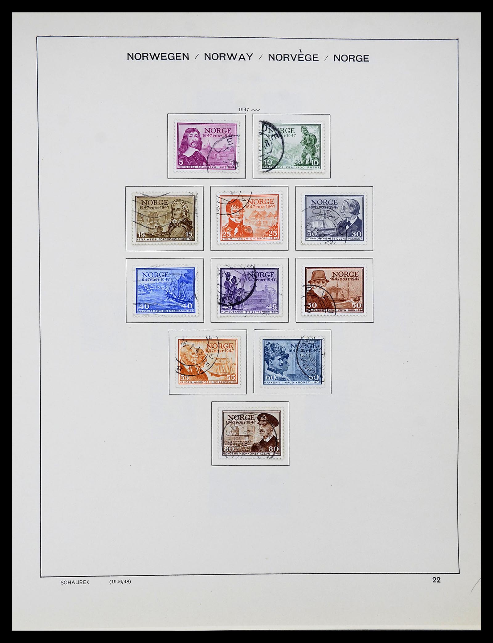 34696 023 - Postzegelverzameling 34696 Noorwegen 1856-1999.